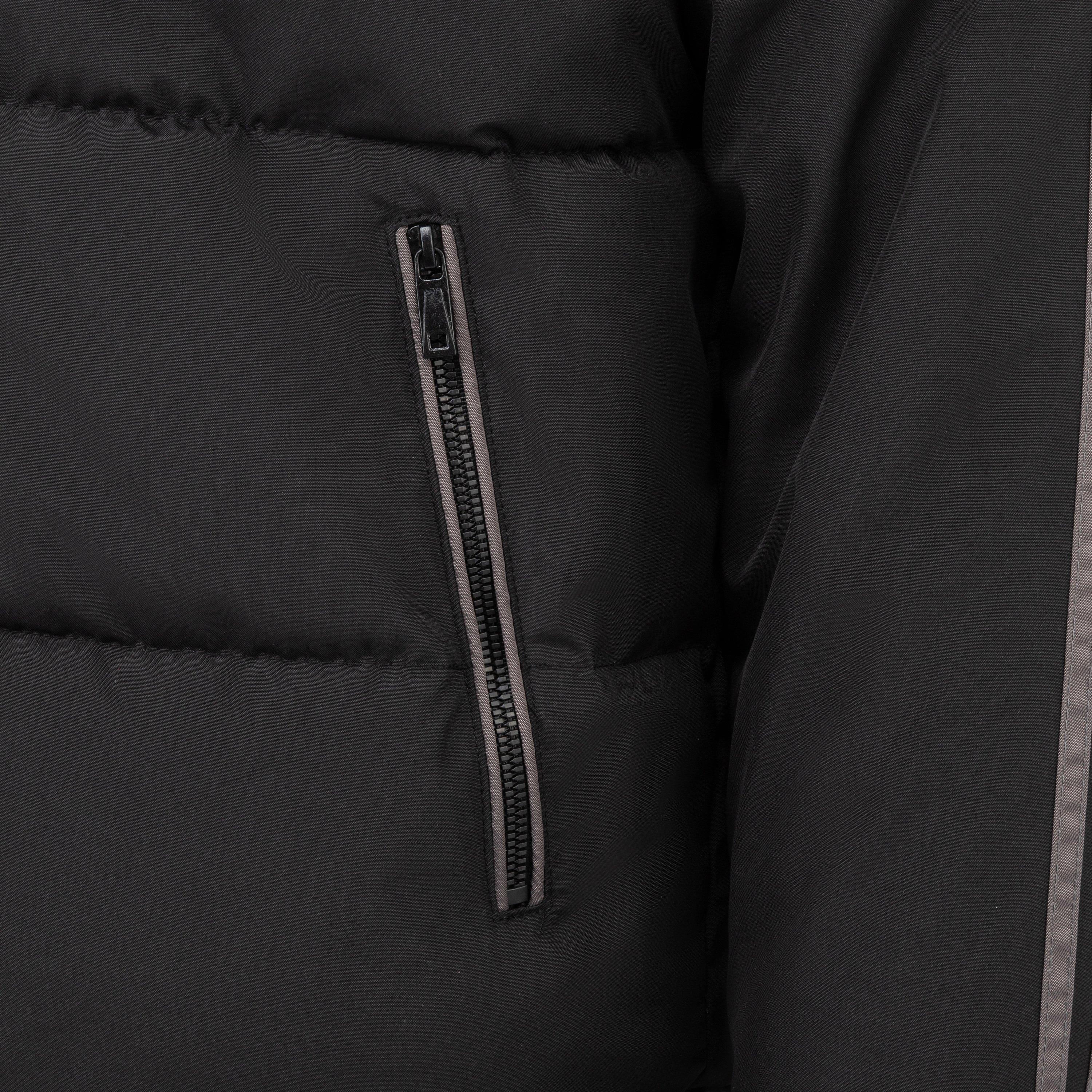 Black - Lonsdale - Padded Waterproof Windproof Hooded Long Sleeve Bomber Jacket - 6