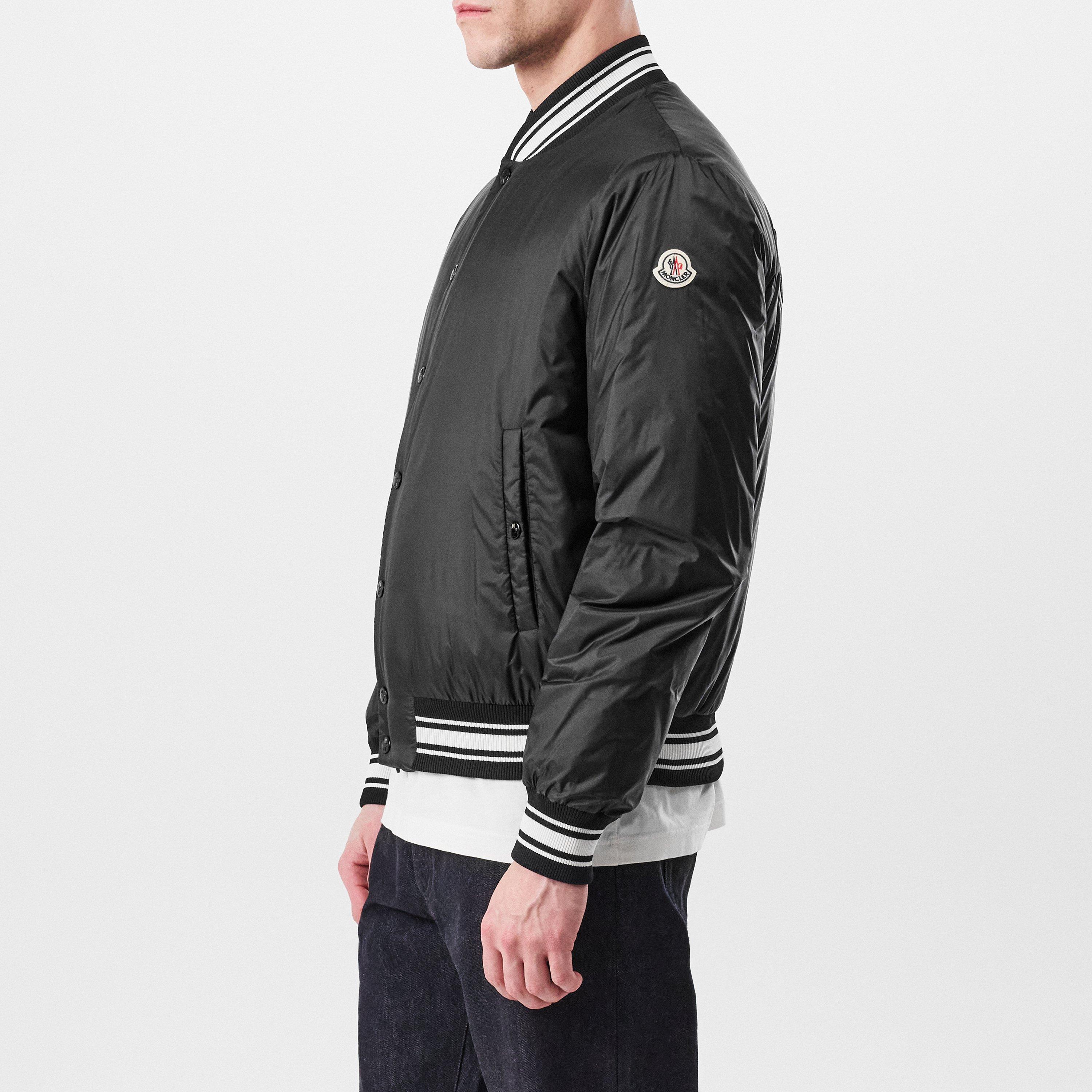 Black 999 - Moncler - Men's Bouchet Goose Down Long Sleeve Bomber Jacket - 2