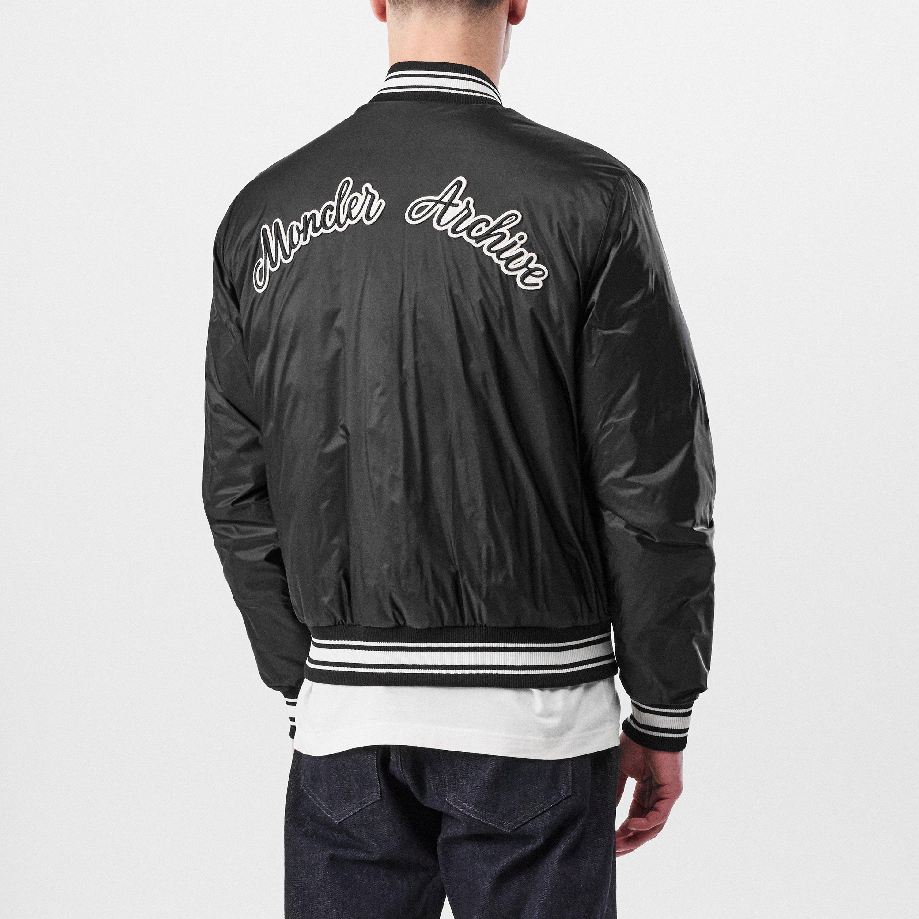 Black 999 - Moncler - Men's Bouchet Goose Down Long Sleeve Bomber Jacket - 3