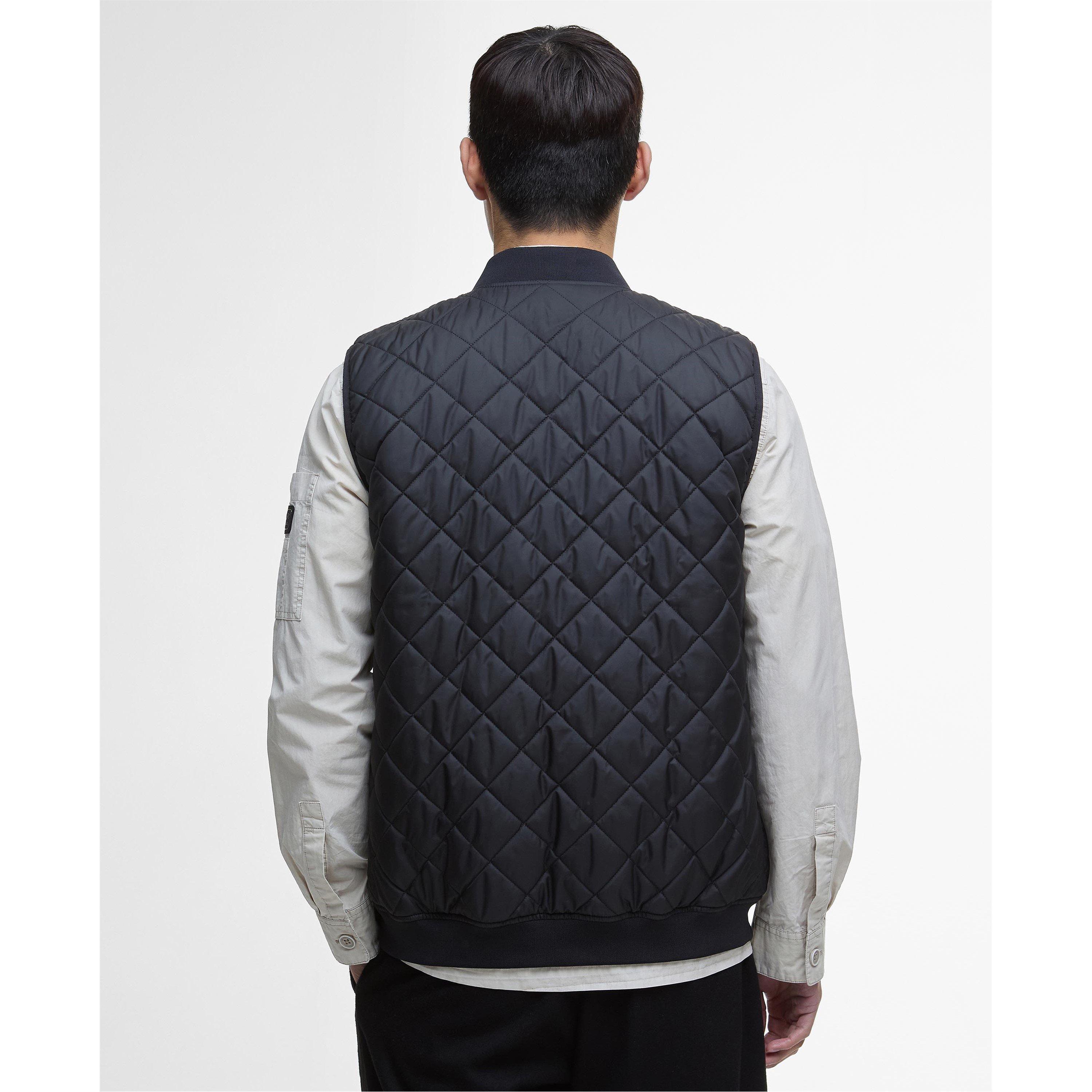 Black BK11 - Barbour International - Men's Harfell Quilted Funnel Neck Sleeveless Gilet - 2