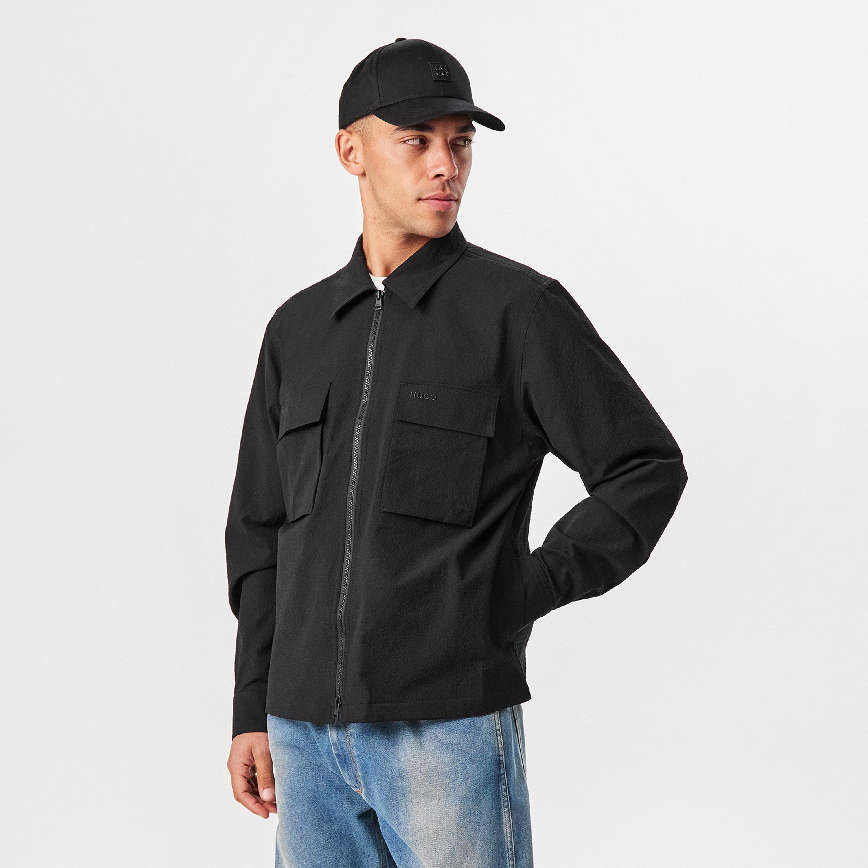 Black 001 - Hugo - Men's Eselio Overshirt - 2