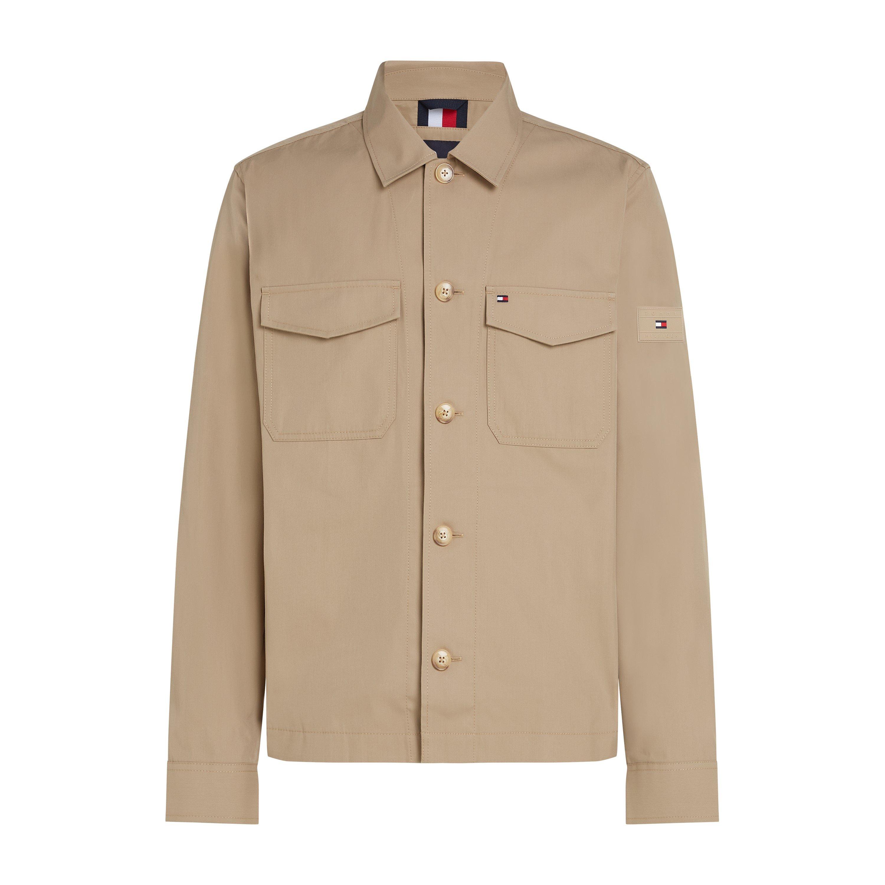 Tommy Hilfiger Men's Cotton Button-Through Overshirt - Sandalwood - S
