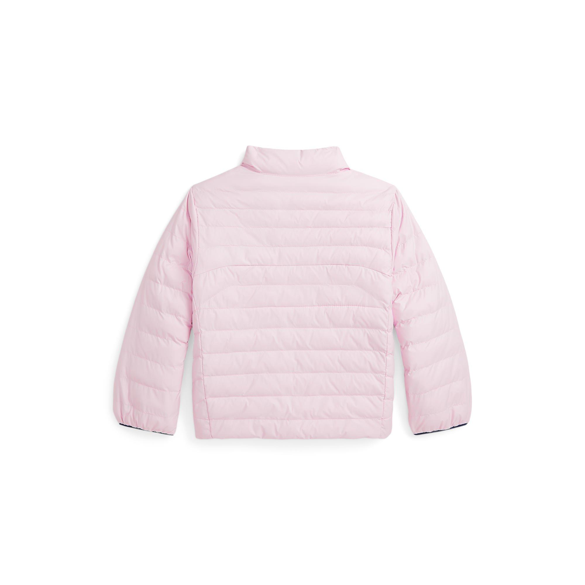 Hint Of Pink - Polo Ralph Lauren - Kids' Ralph Lauren Reversible Water-Repellent Wind Resistant Funnel Neck Short Puffer Jacket - 2