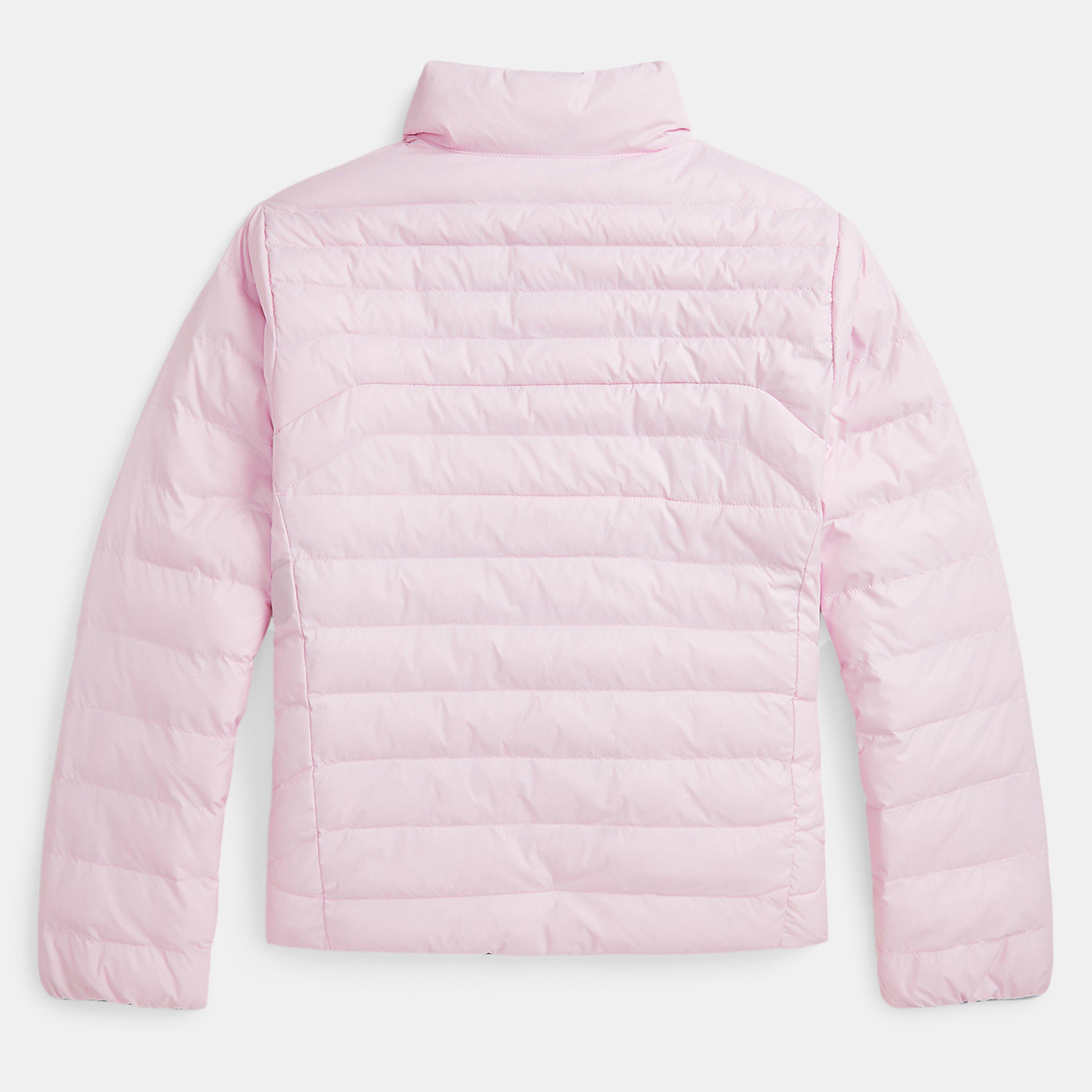 Hint Of Pink - Polo Ralph Lauren - Kids' Ralph Lauren Reversible Water-Repellent Wind Resistant Funnel Neck Short Puffer Jacket - 2