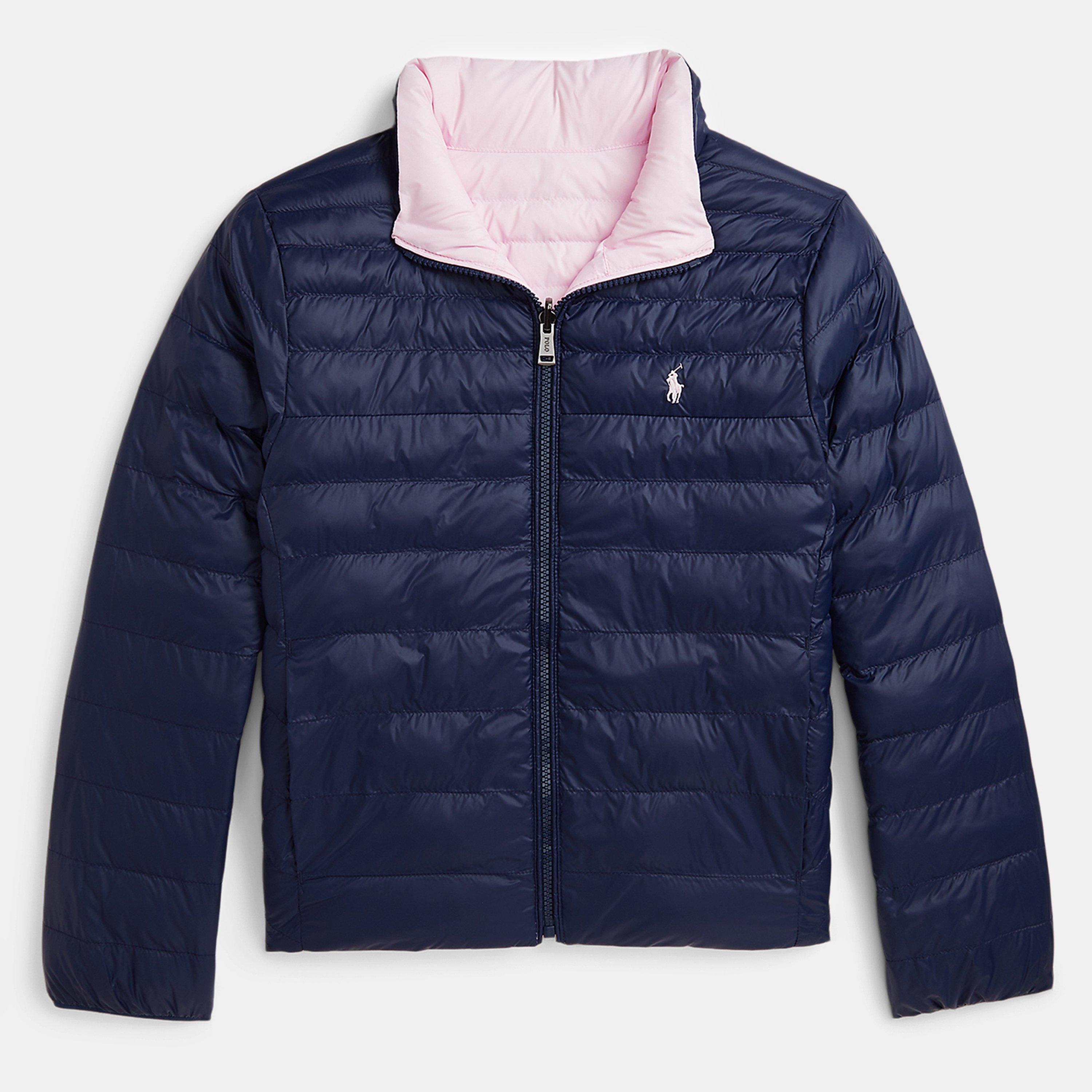 Hint Of Pink - Polo Ralph Lauren - Kids' Ralph Lauren Reversible Water-Repellent Wind Resistant Funnel Neck Short Puffer Jacket - 3