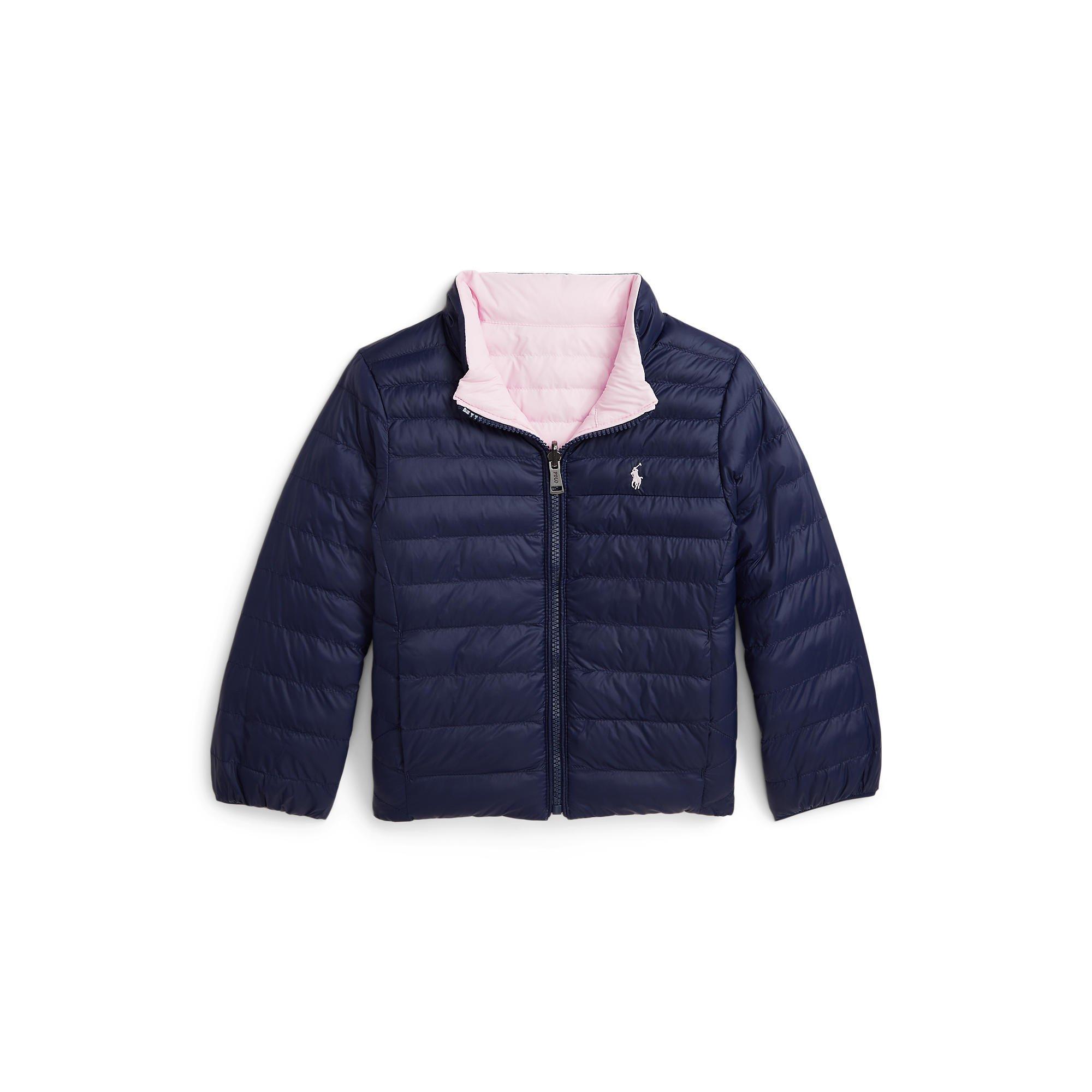 Hint Of Pink - Polo Ralph Lauren - Kids' Ralph Lauren Reversible Water-Repellent Wind Resistant Funnel Neck Short Puffer Jacket - 3