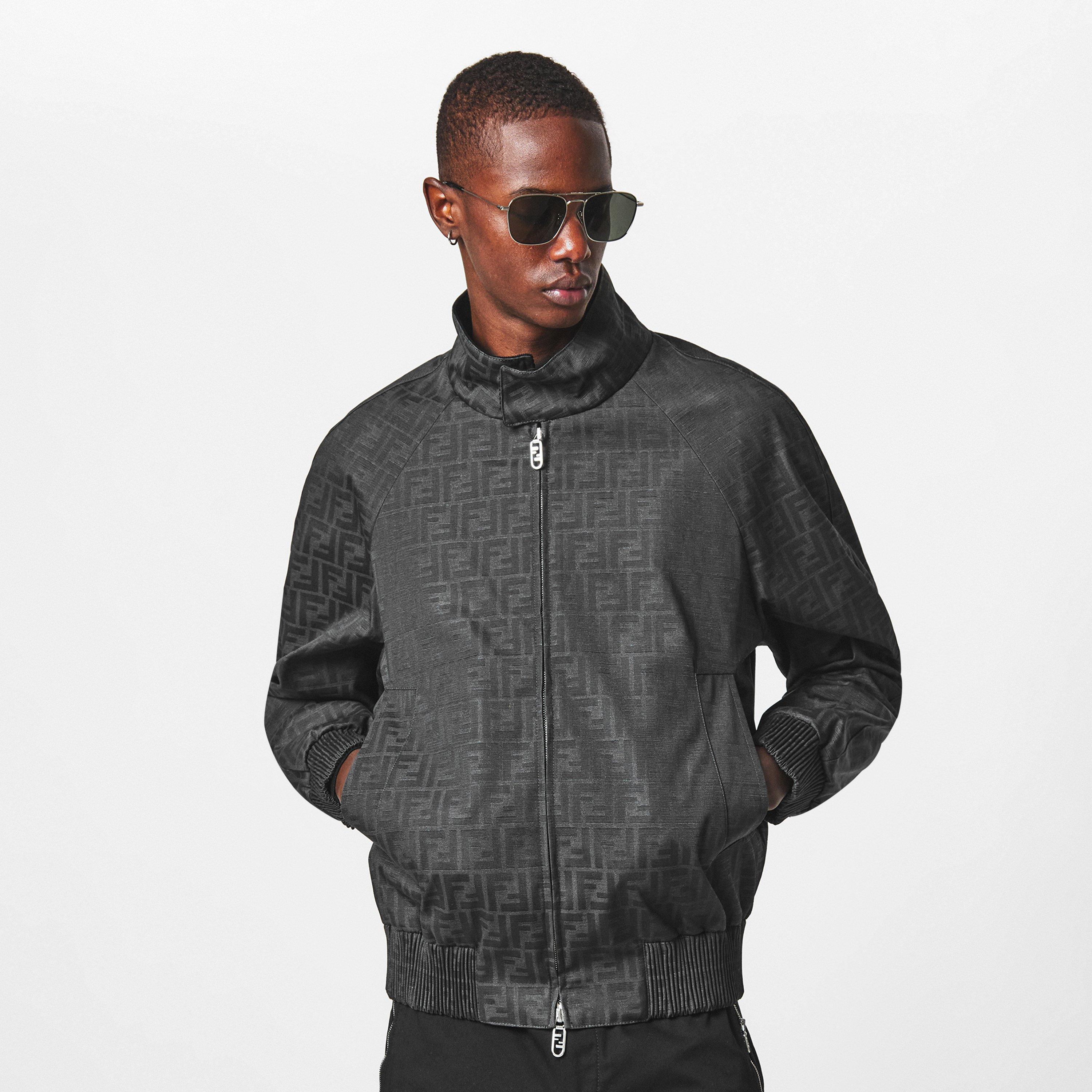 Fango - Fendi - Men's Logo Canvas Long Sleeve Coach Jacket - 3