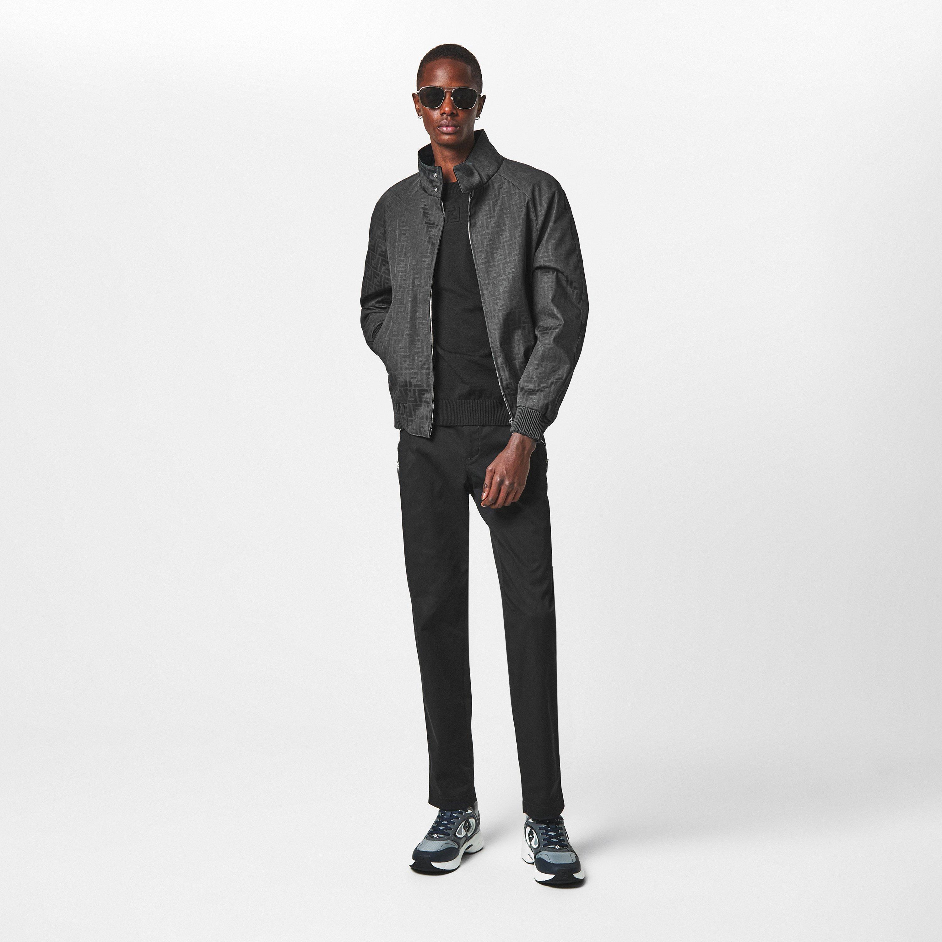 Fango - Fendi - Men's Logo Canvas Long Sleeve Coach Jacket - 6