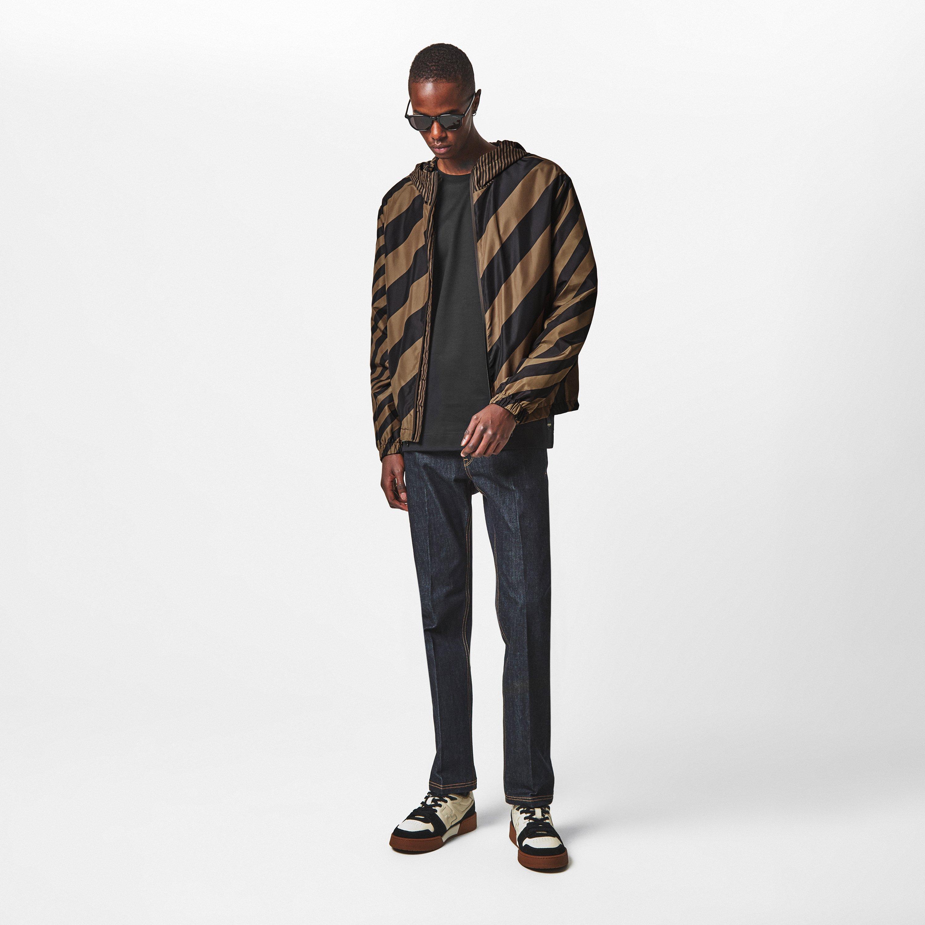 Brown - Fendi - Men's  Reversible Water Resistant Windproof Hooded Windbreaker - 6