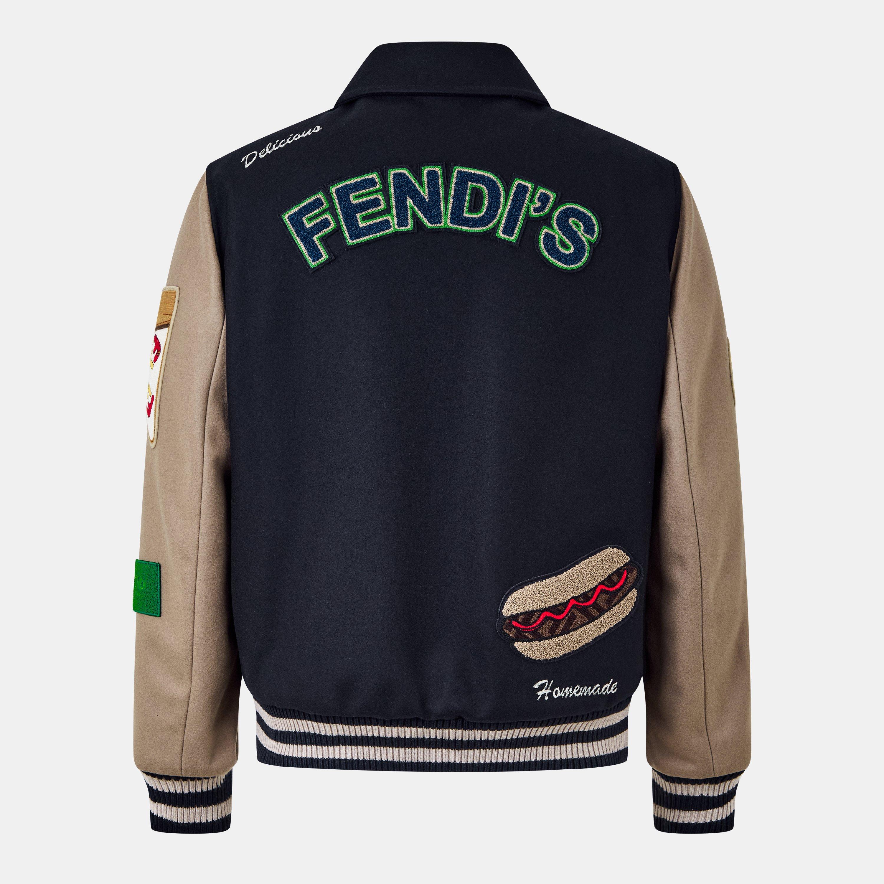 Blue - Fendi - Men's lic Wool Long Sleeve Coach Jacket - 2