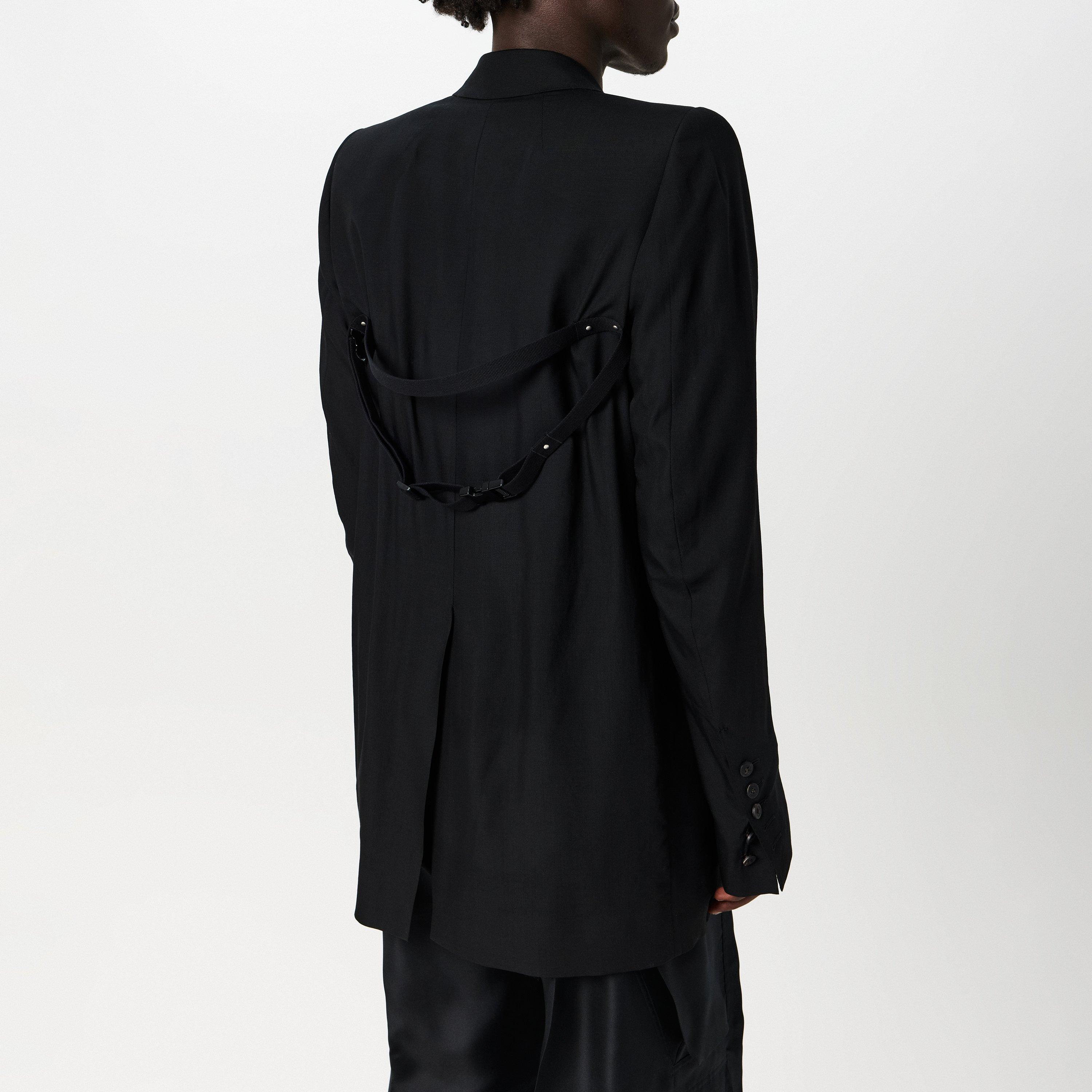 Black 09 - Rick Owens - Men's Hollywood Dirt Virgin Wool Long Sleeve Tailored Blazer - 4