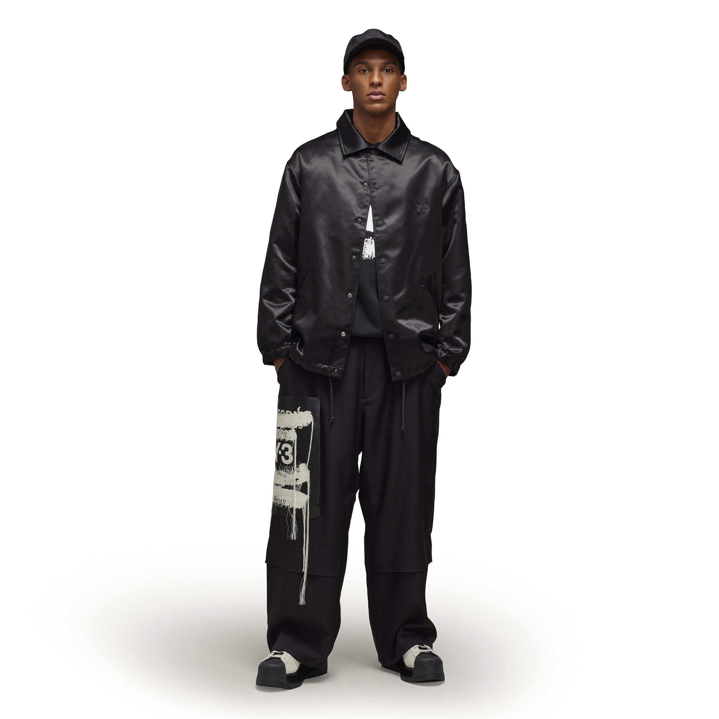 Black - Y3 - Men's Graphic Long Sleeve Coach Jacket - 3