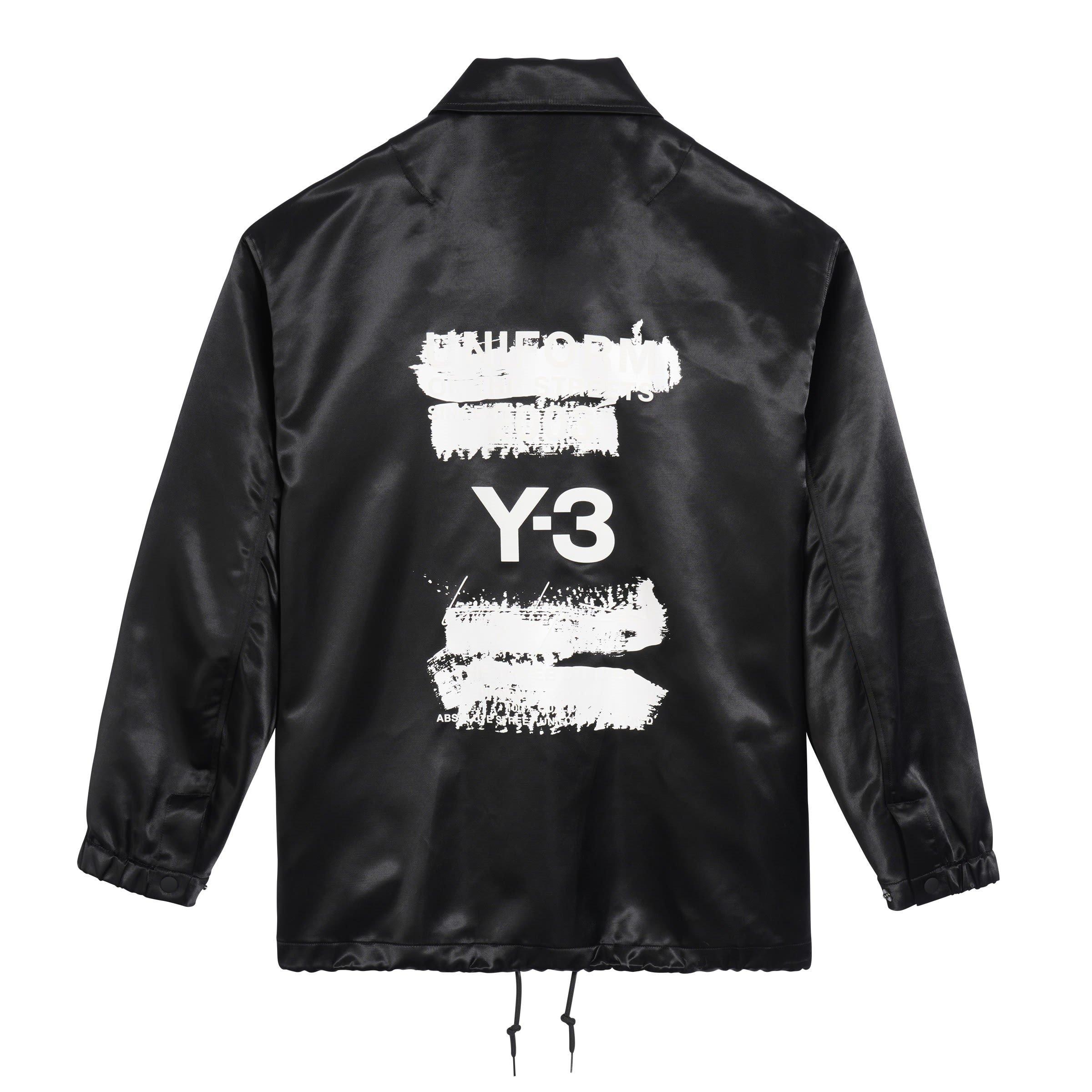 Black - Y3 - Men's Graphic Long Sleeve Coach Jacket - 10