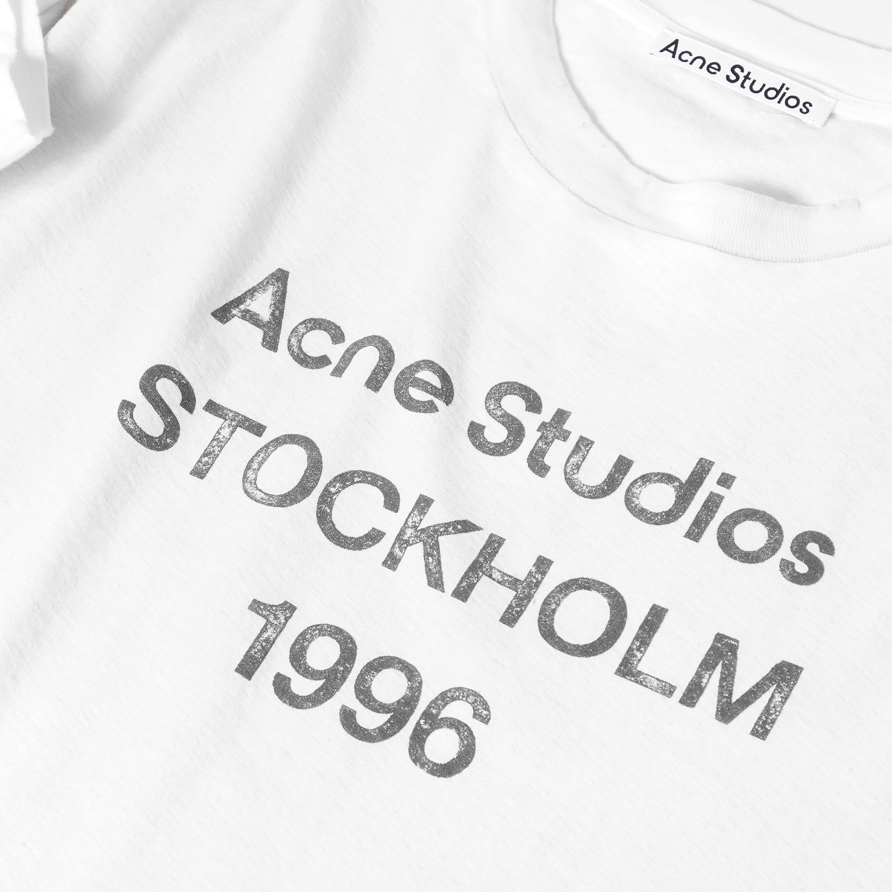 White - Acne Studios - Mens 1996 Logo T-Shirt - 5