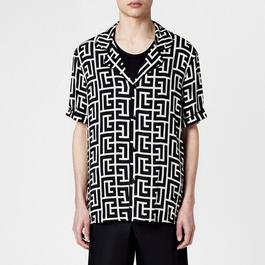 Balmain Monogram Print Flowing Shirt