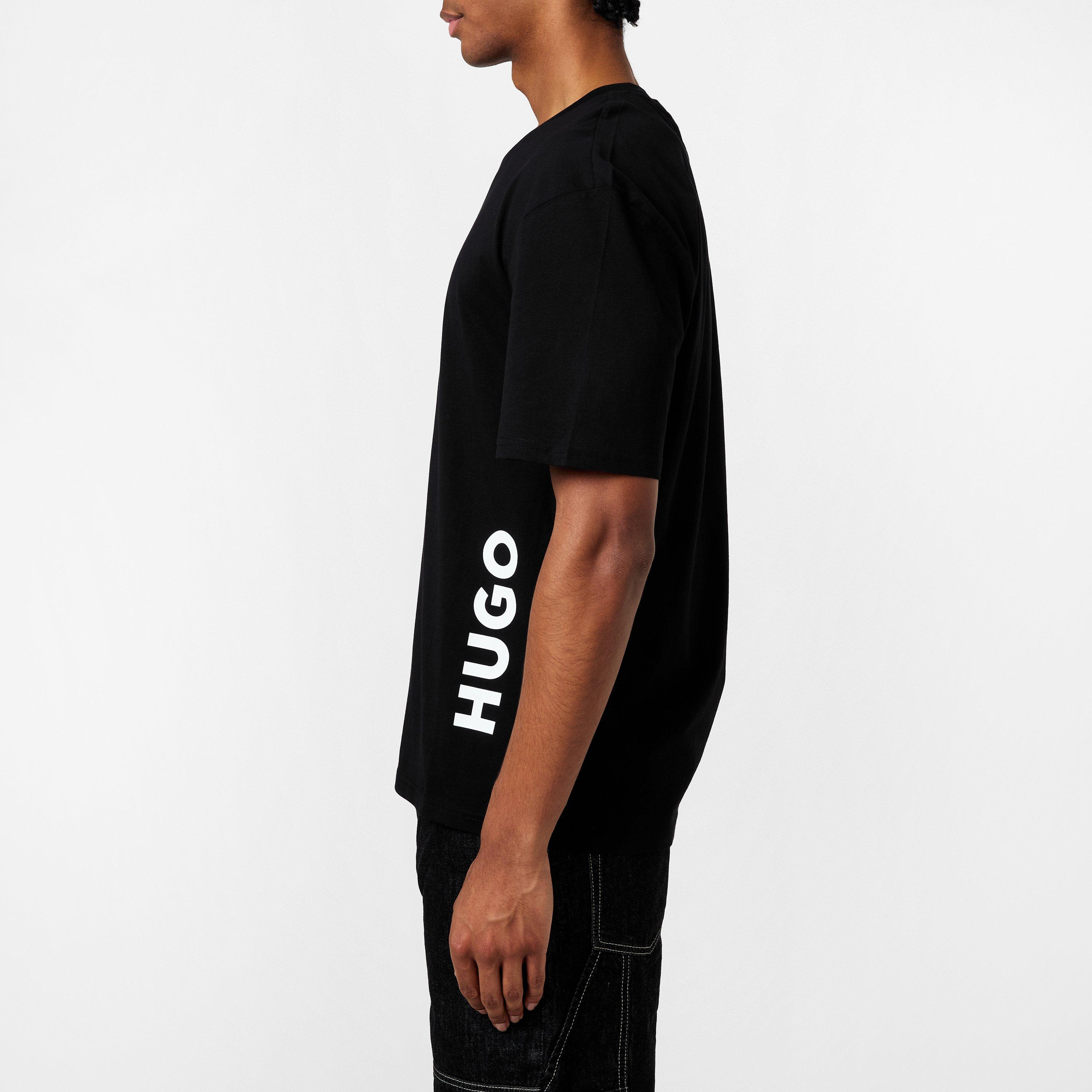 Black 002 - Hugo - Men's Relaxed Short Sleeve Pyjama T-Shirt - 4