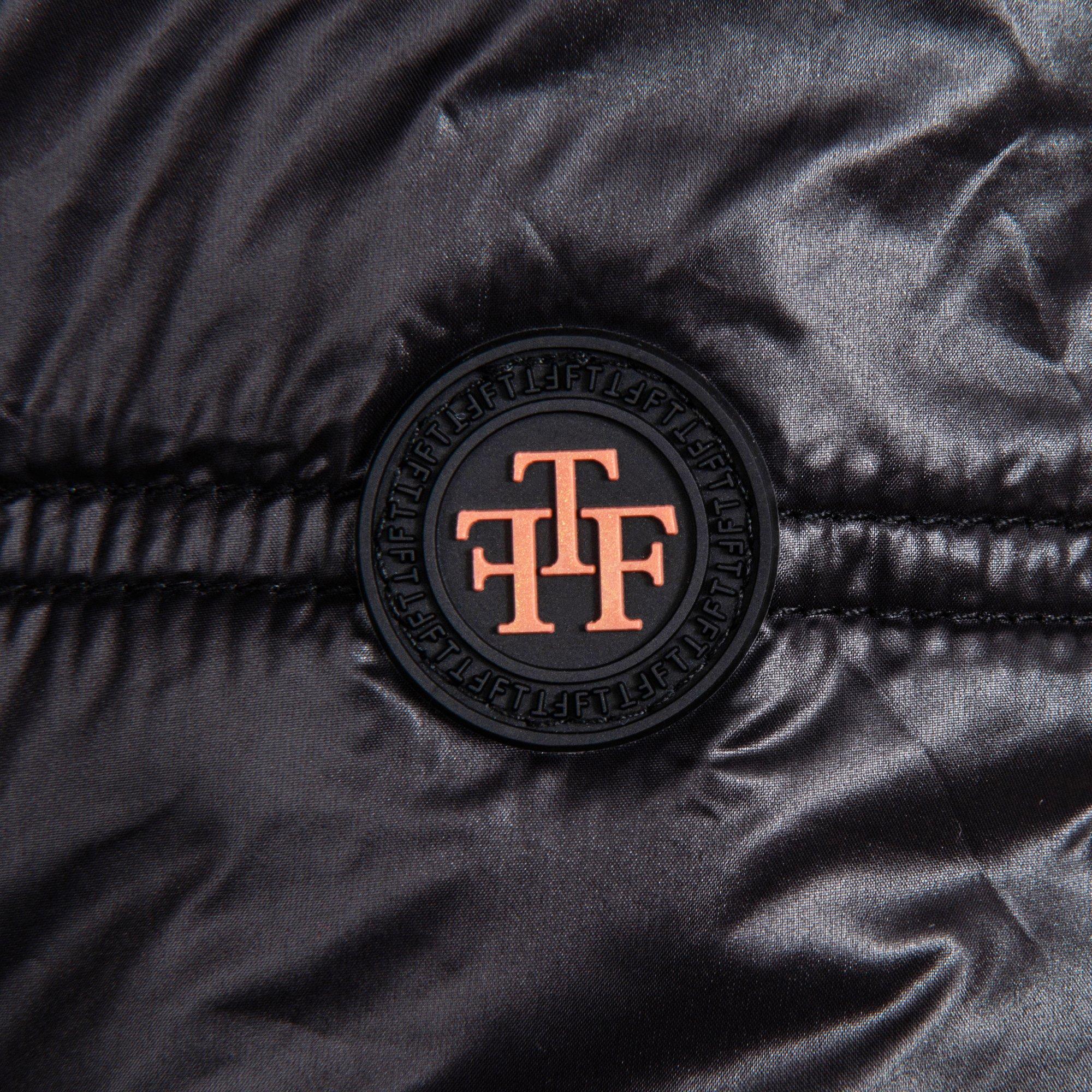 Crna - Firetrap - Fur Trimmed Hood Long Sleeve Short Puffer Jacket - 4