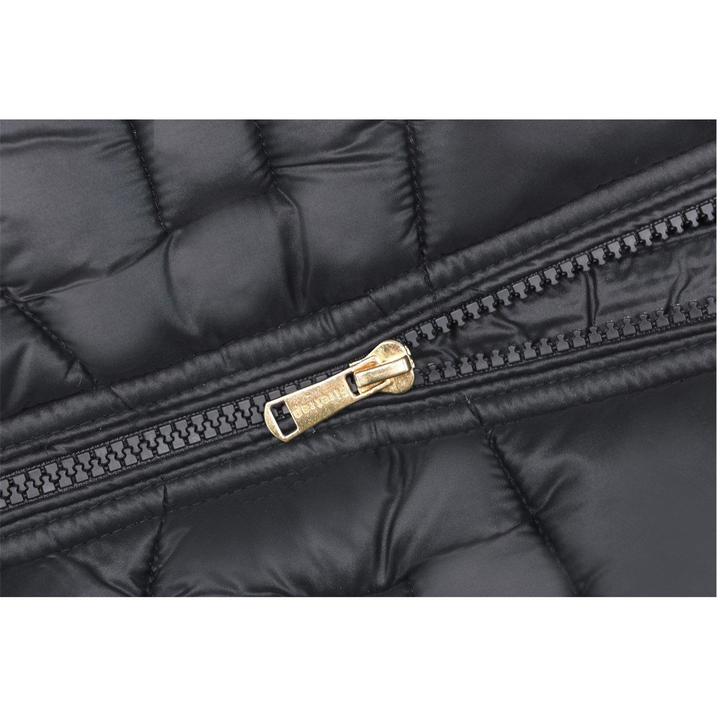 Black - Firetrap - Kids Fur Trimmed Hood Long Sleeve Short Puffer Jacket - 5