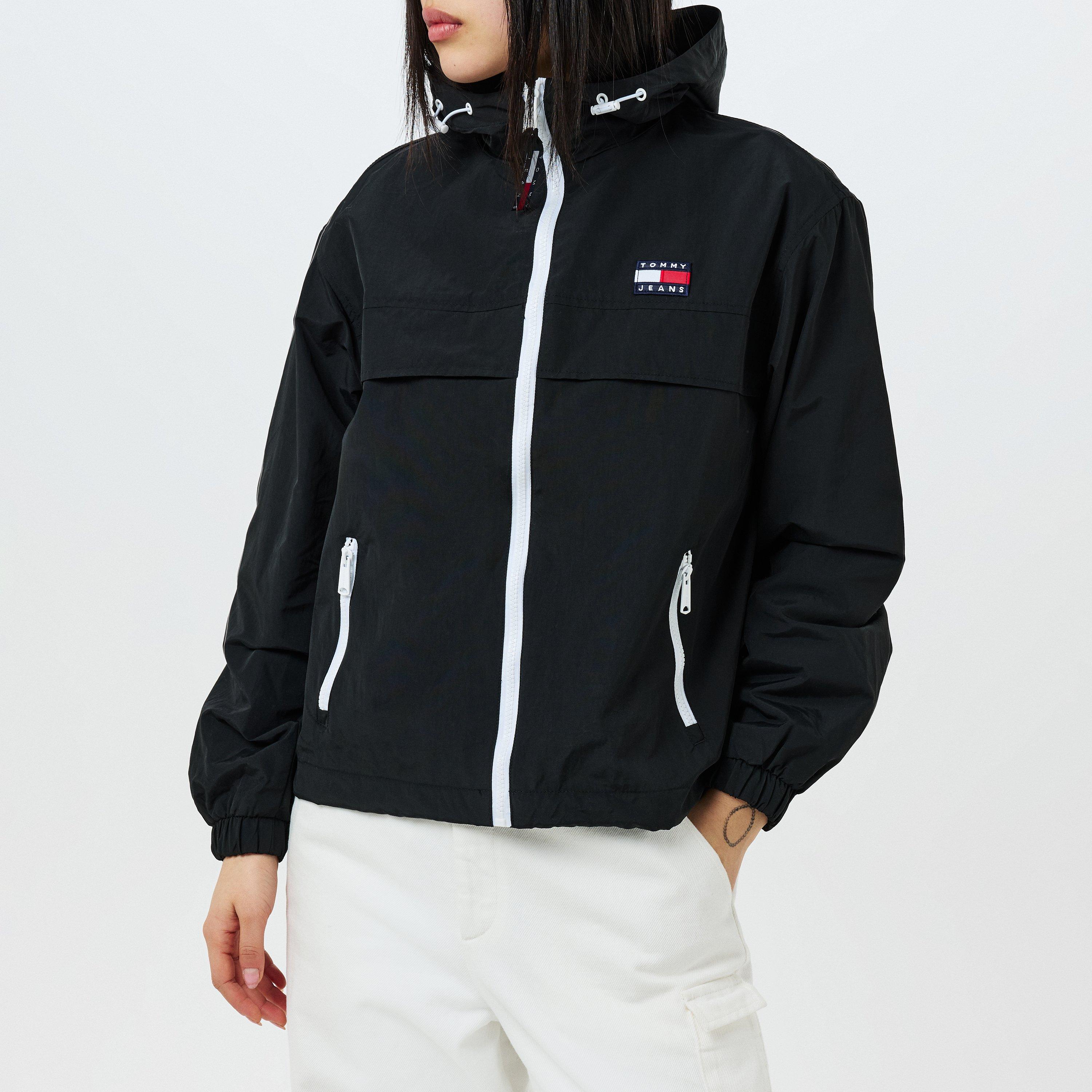 Black - Tommy Jeans - Women's Chicago Long Sleeve Zip Windbreaker - 3