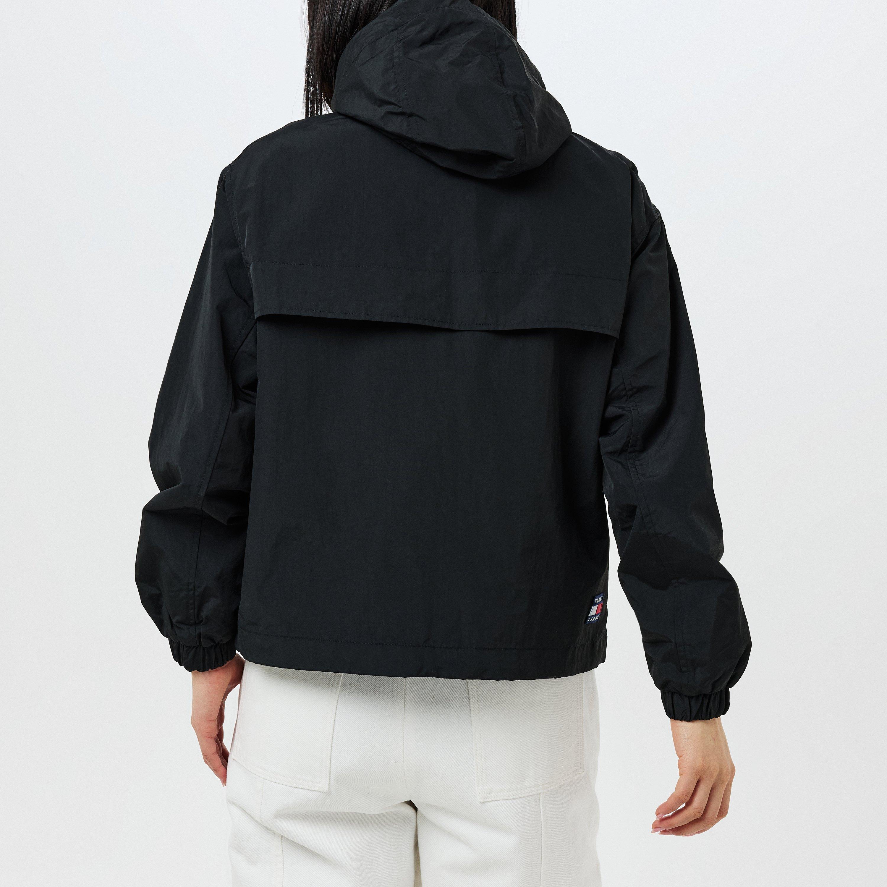 Black - Tommy Jeans - Women's Chicago Long Sleeve Zip Windbreaker - 4