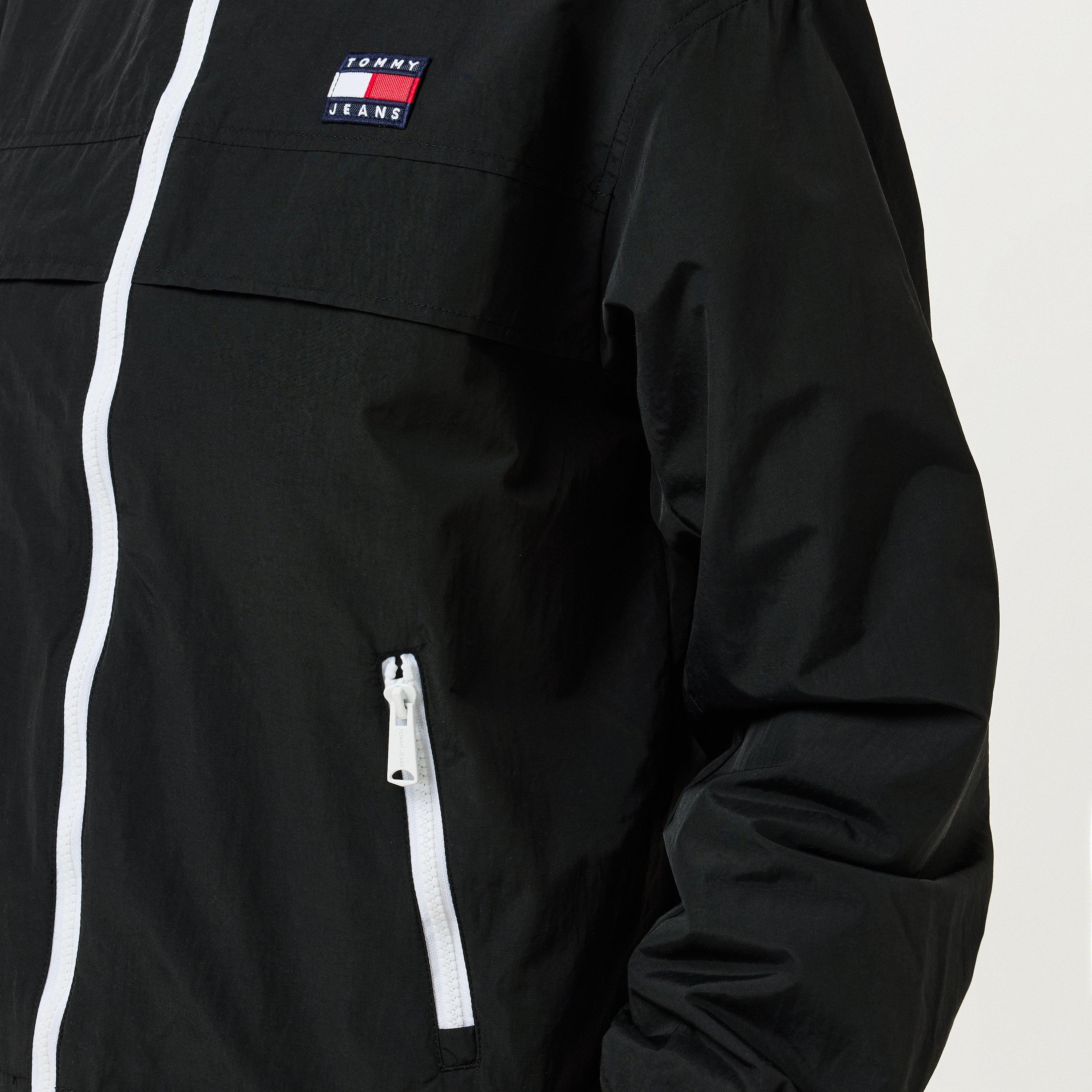 Black - Tommy Jeans - Women's Chicago Long Sleeve Zip Windbreaker - 5