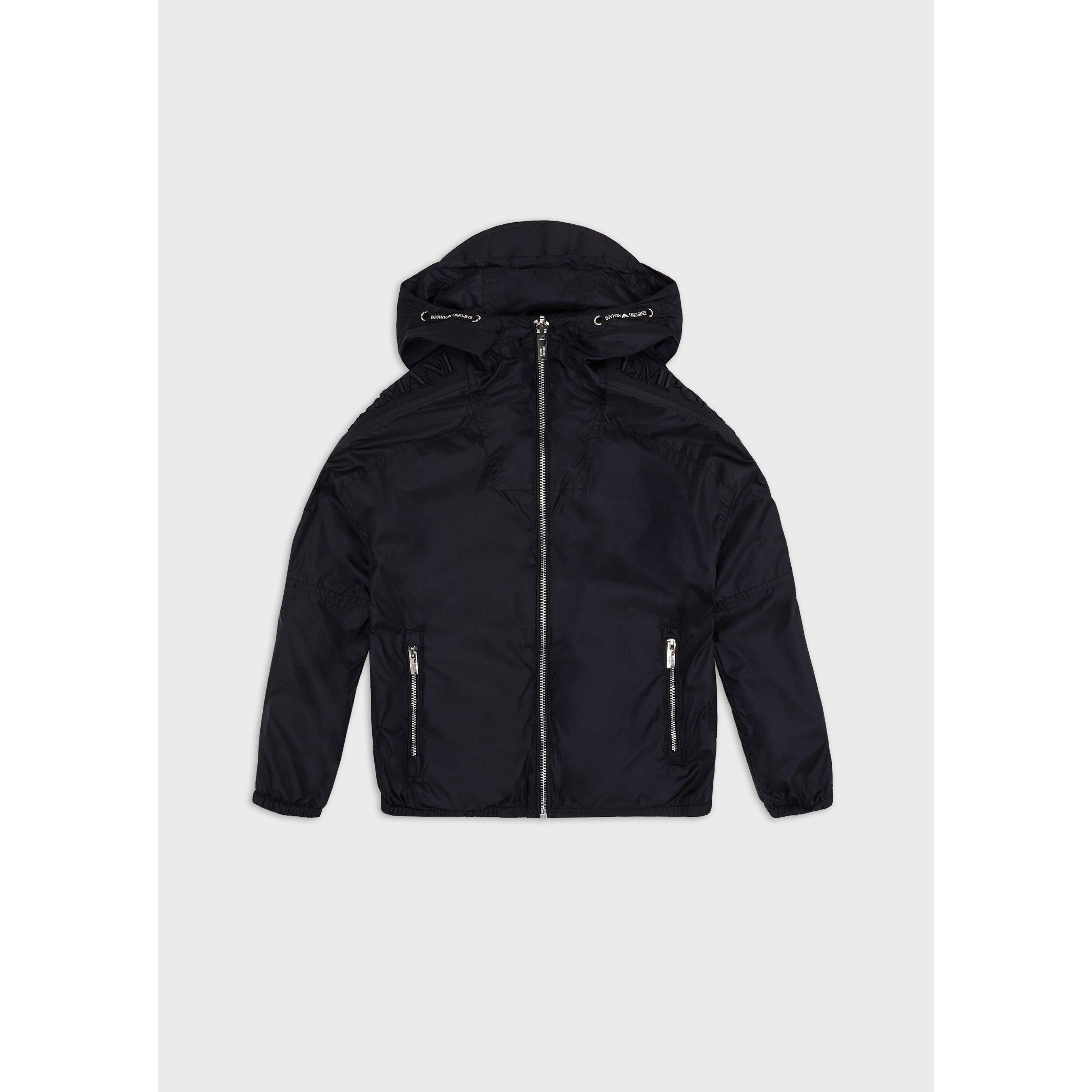 Navy Blue - Emporio Armani - Hooded Jacket Juniors - 3