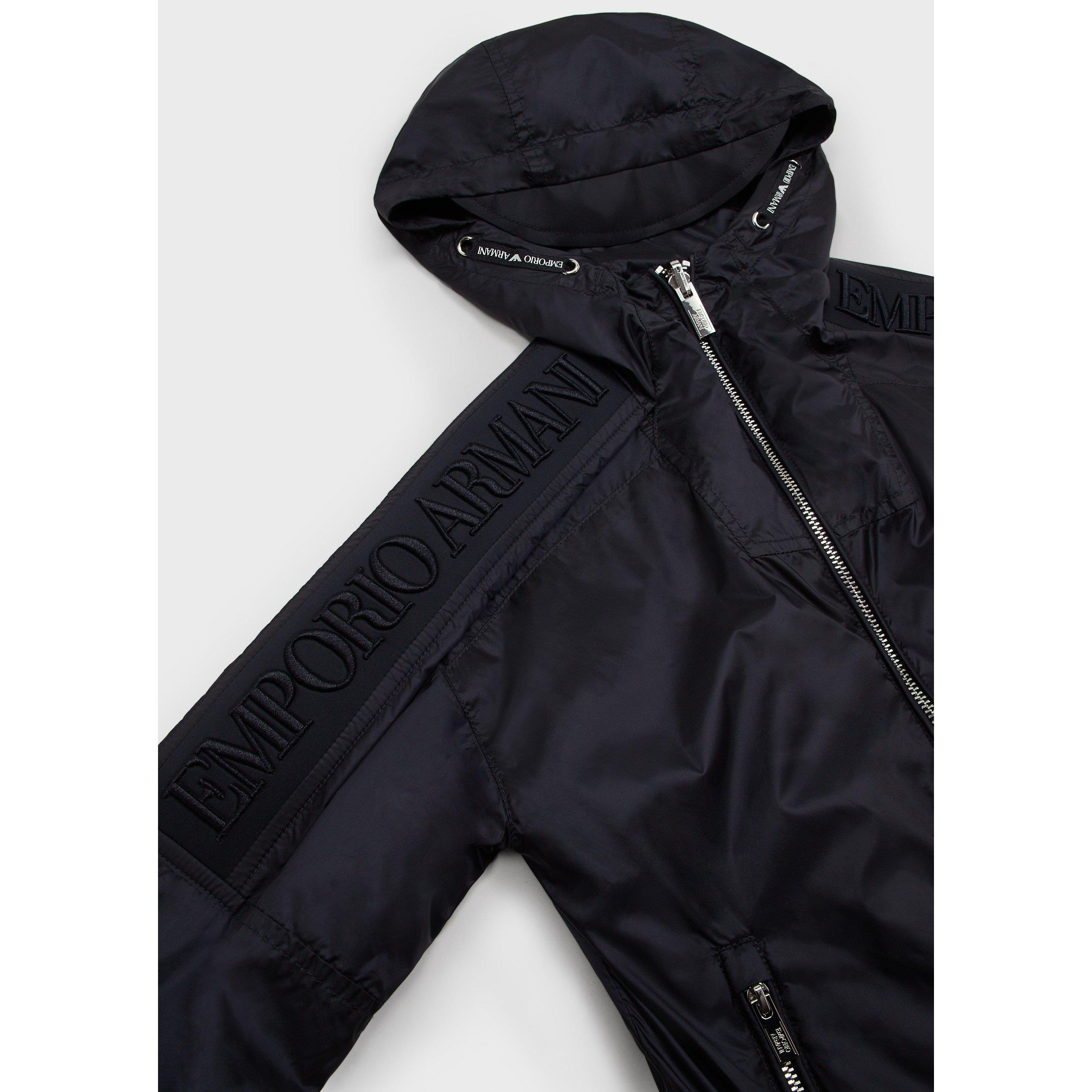 Navy Blue - Emporio Armani - Hooded Jacket Juniors - 2