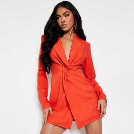 I Saw It First ISAWITFIRST Woven Twist Front Blazer Dress