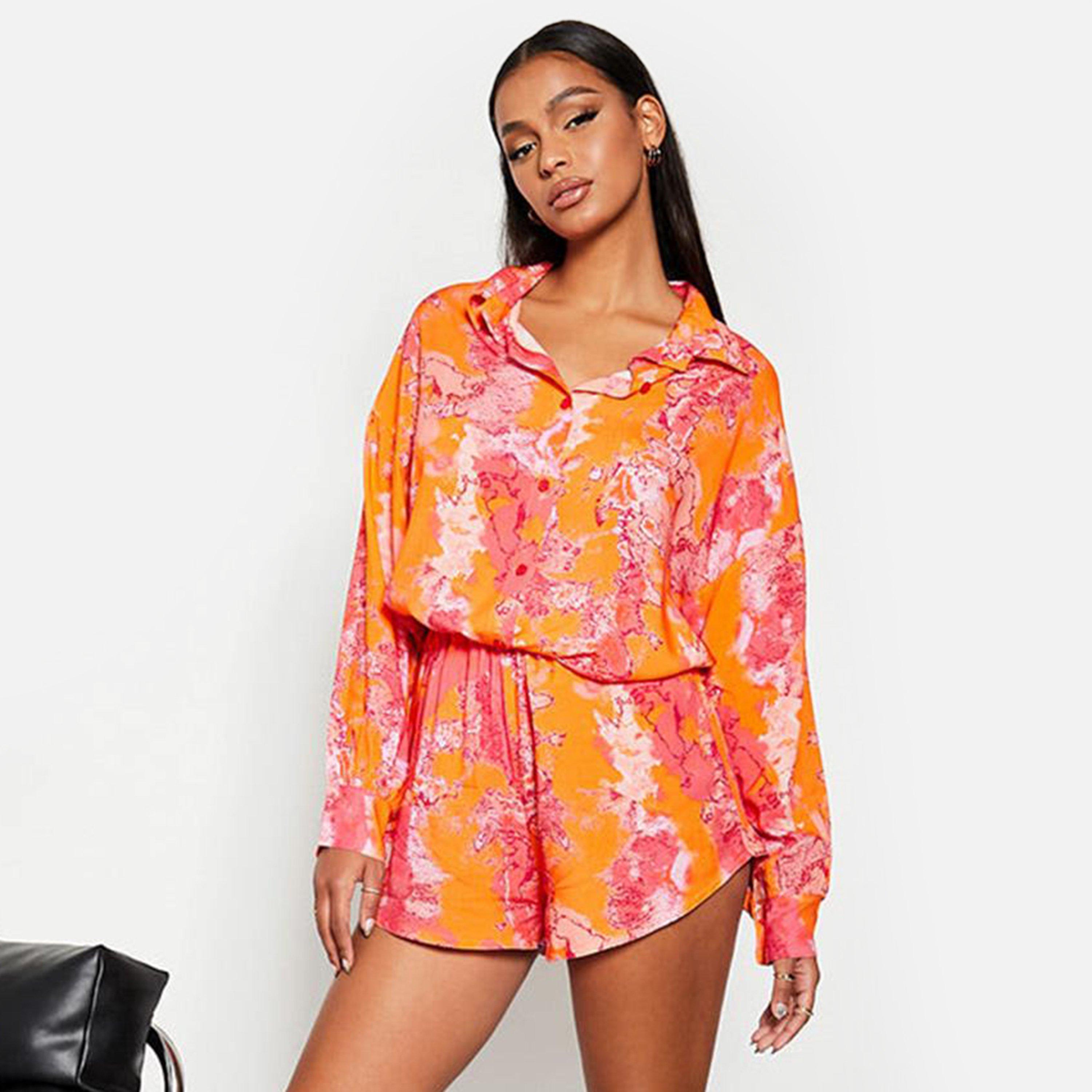 Vermelho - I Saw It First - ISAWITFIRST Printed Floaty Shorts - 2