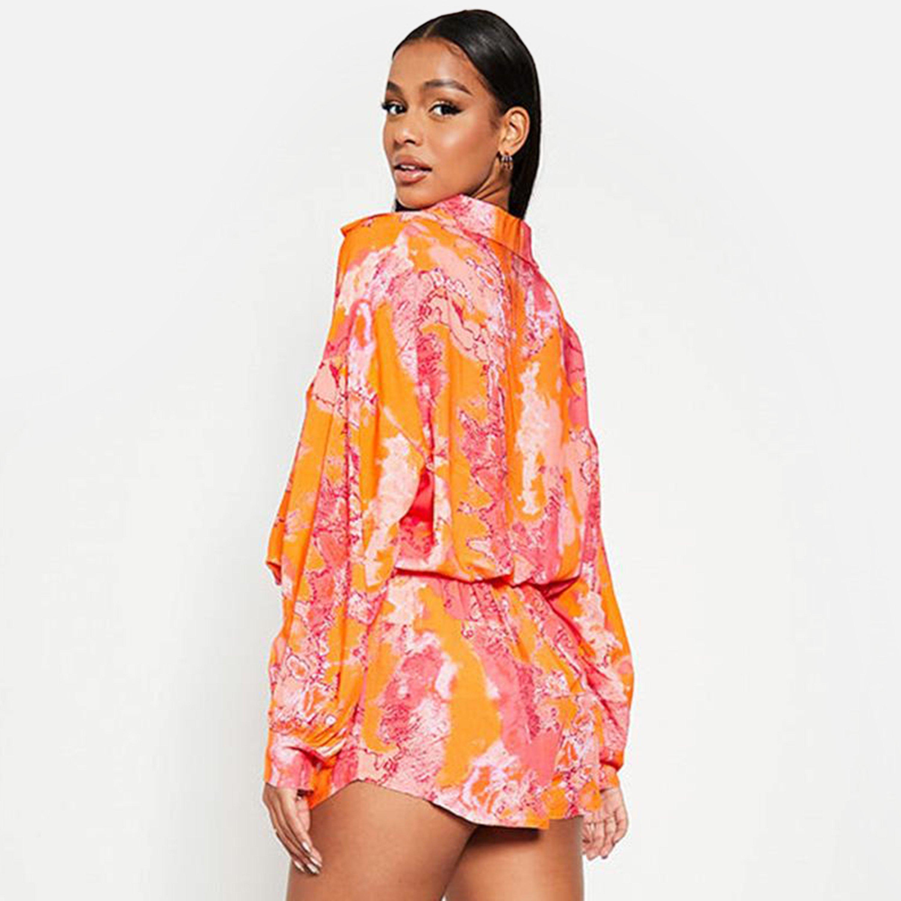 Vermelho - I Saw It First - ISAWITFIRST Printed Floaty Shorts - 4