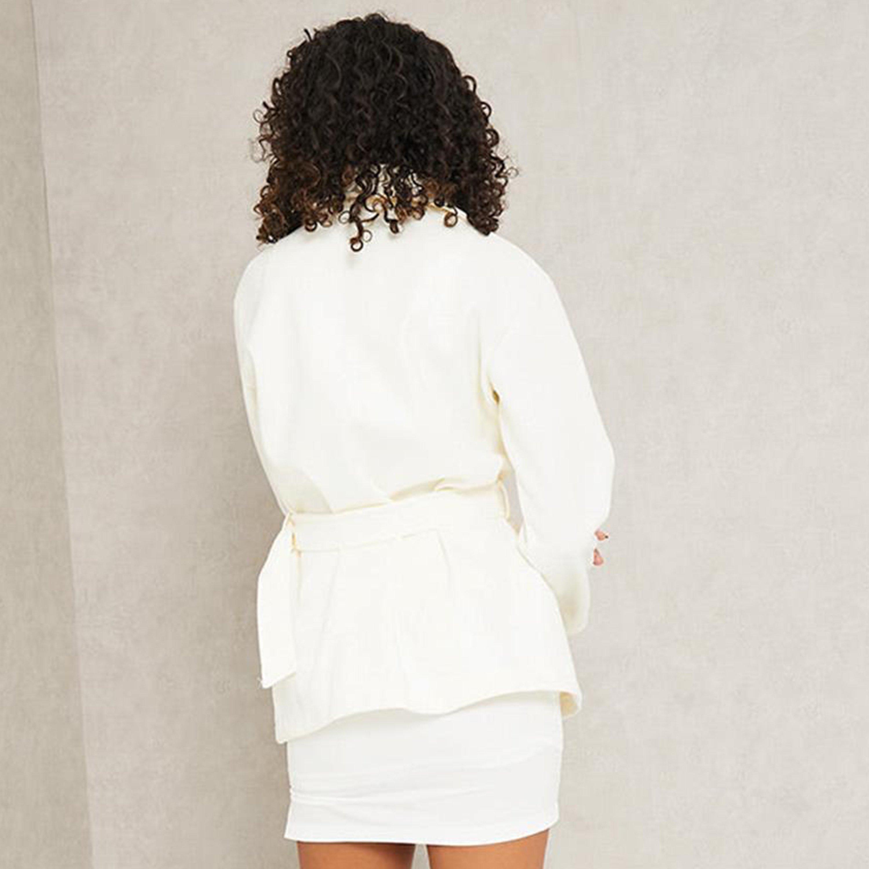 White - I Saw It First - ISAWITFIRST Belted Pocket Shacket - 4