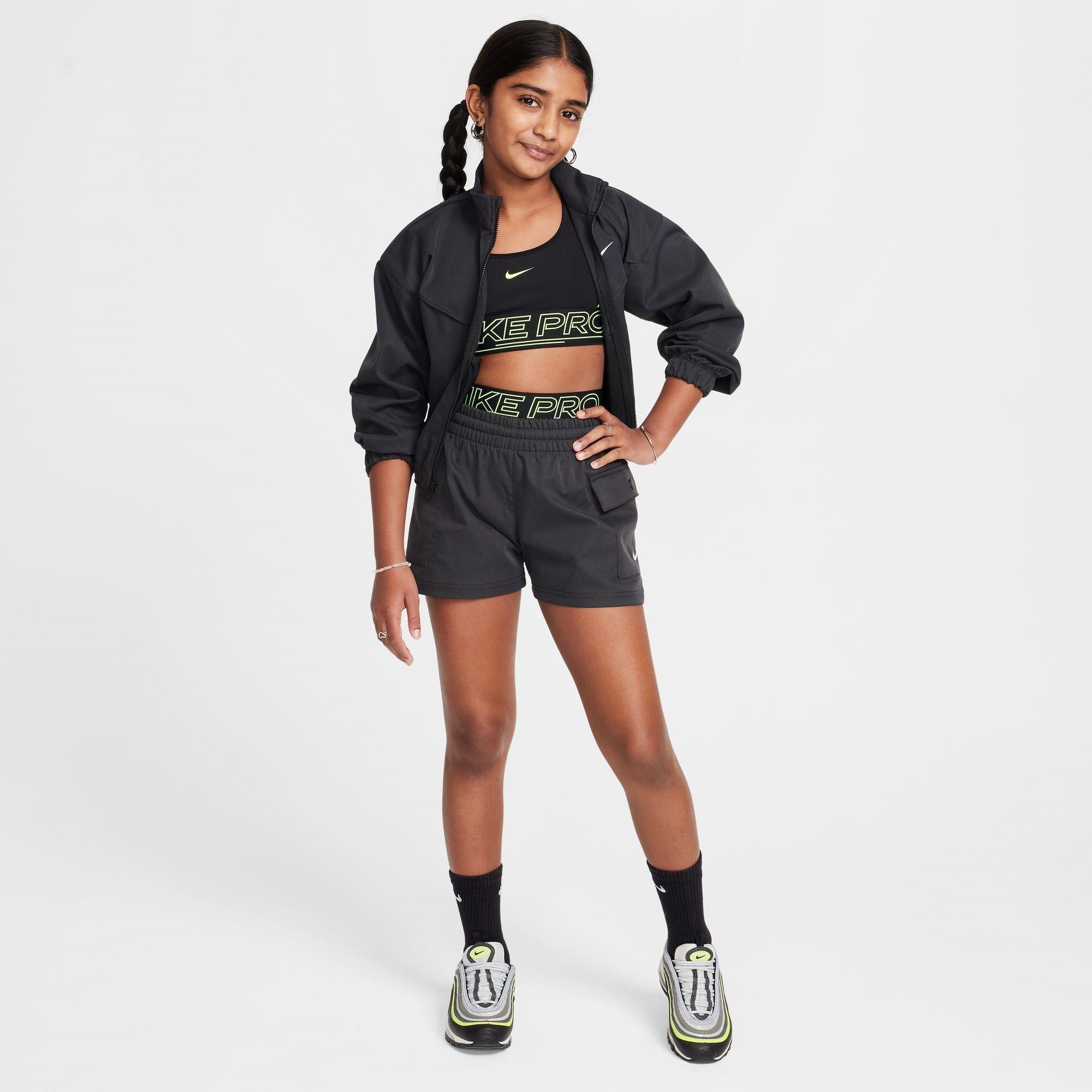 Black/White - Nike - Sportswear Junior Girls Woven Cargo Shorts - 5