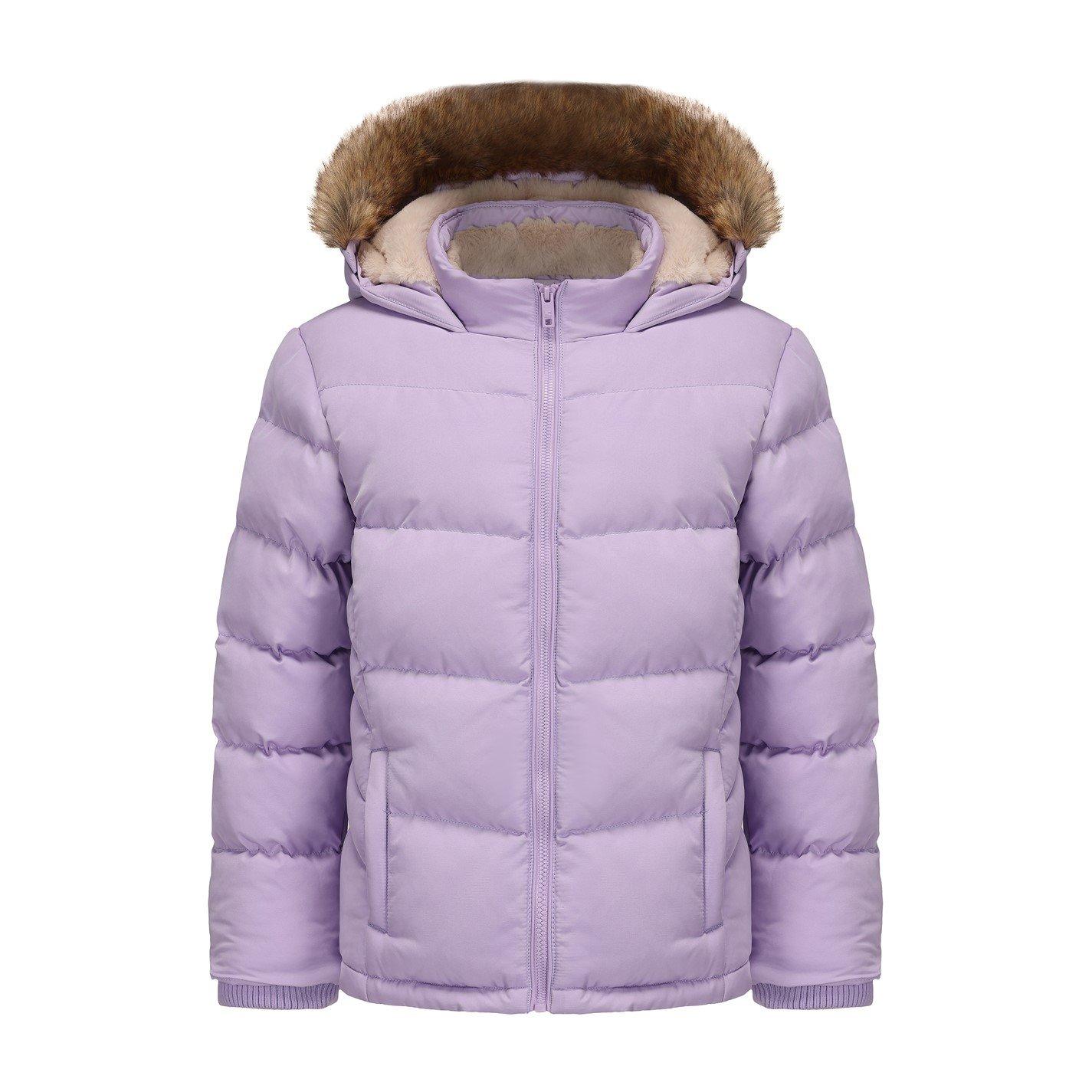 Purple - SoulCal - Kids' 2 Zip Hooded Long Sleeve Short Puffer Jacket - 1