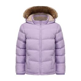 SoulCal Girls 2 Zip Bubble Jacket