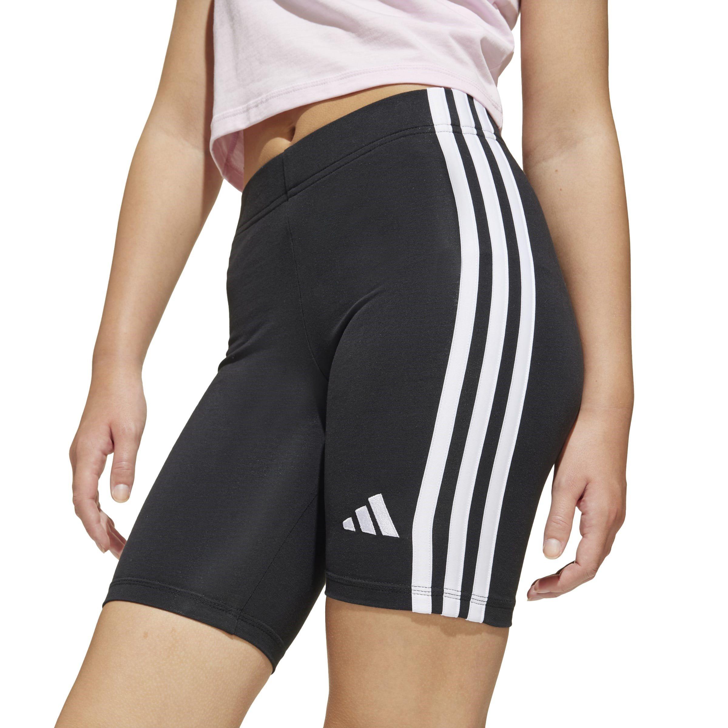 Preto/Branco - adidas - Essentials Girls 3-Stripes Shorts Kids - 5