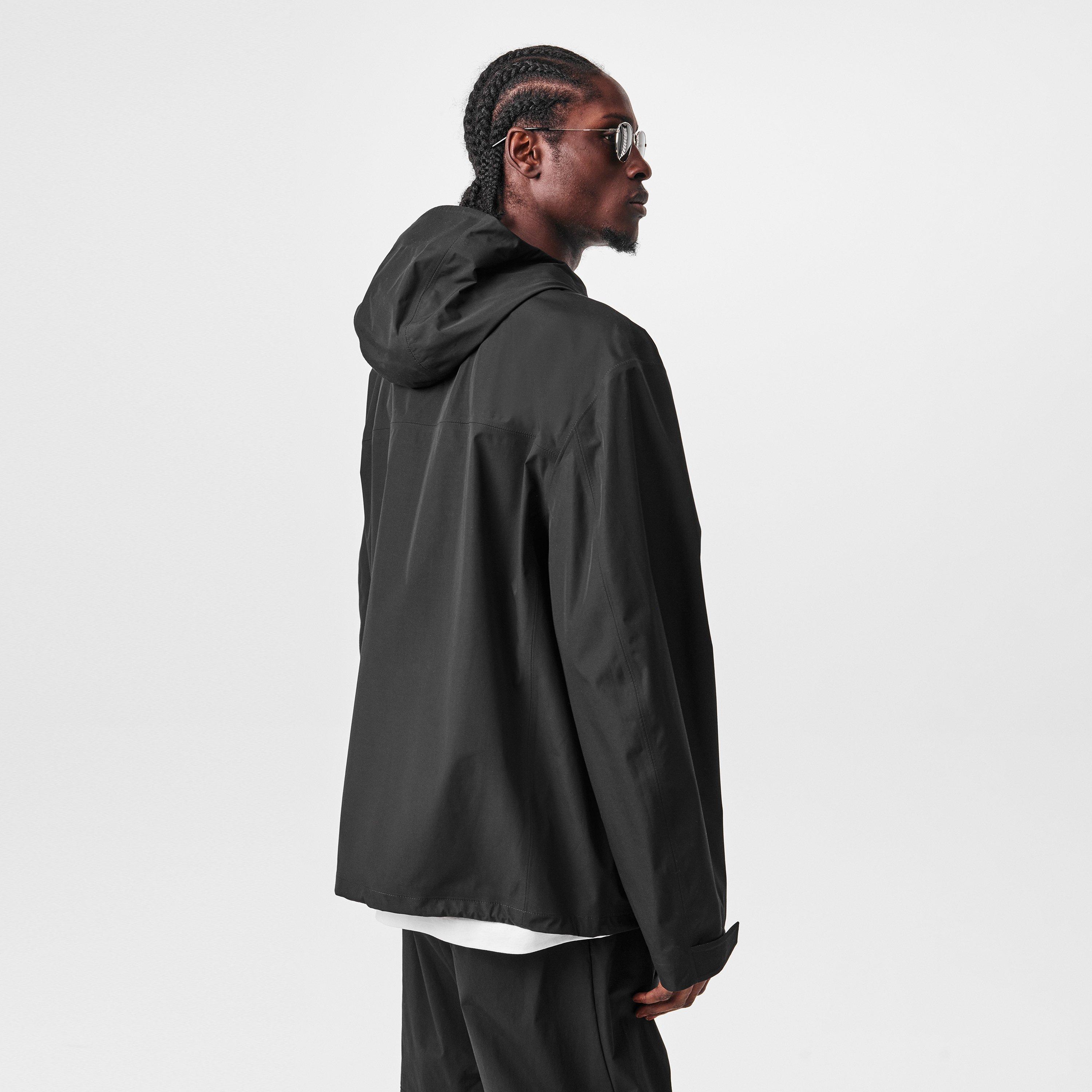 Black - Dolce and Gabbana - Men's Track Hooded Funnel Neck Long Sleeve Softshell Jacket - 4