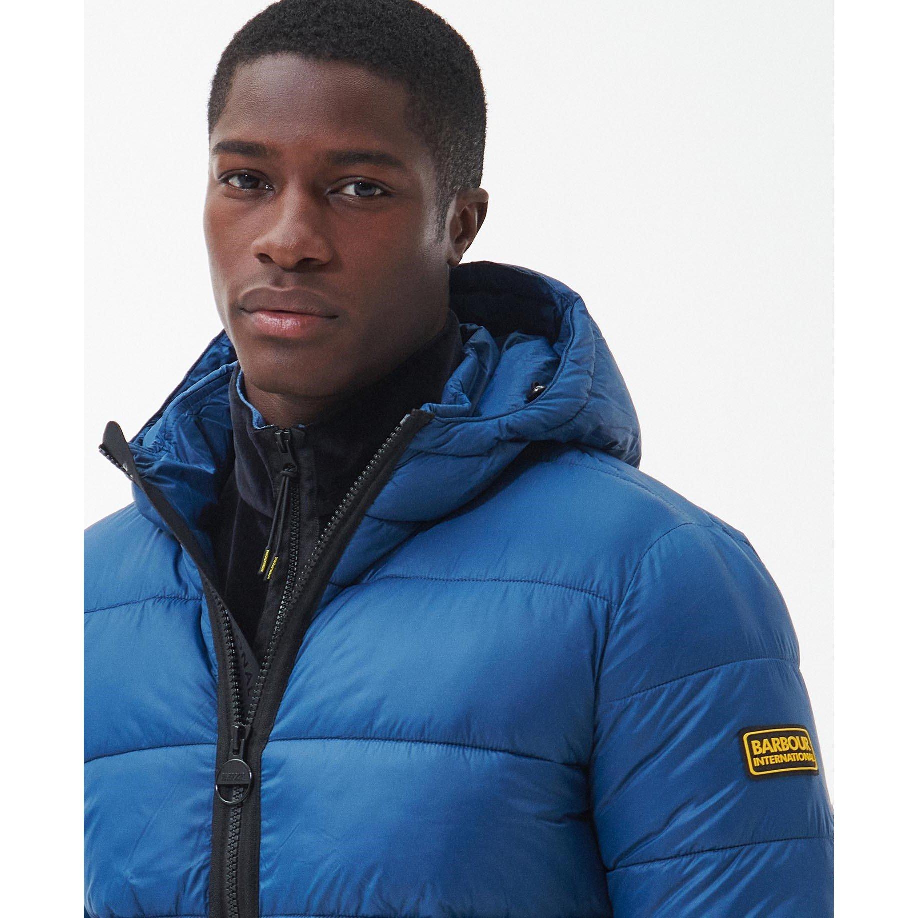 Barbour international blue jacket best sale