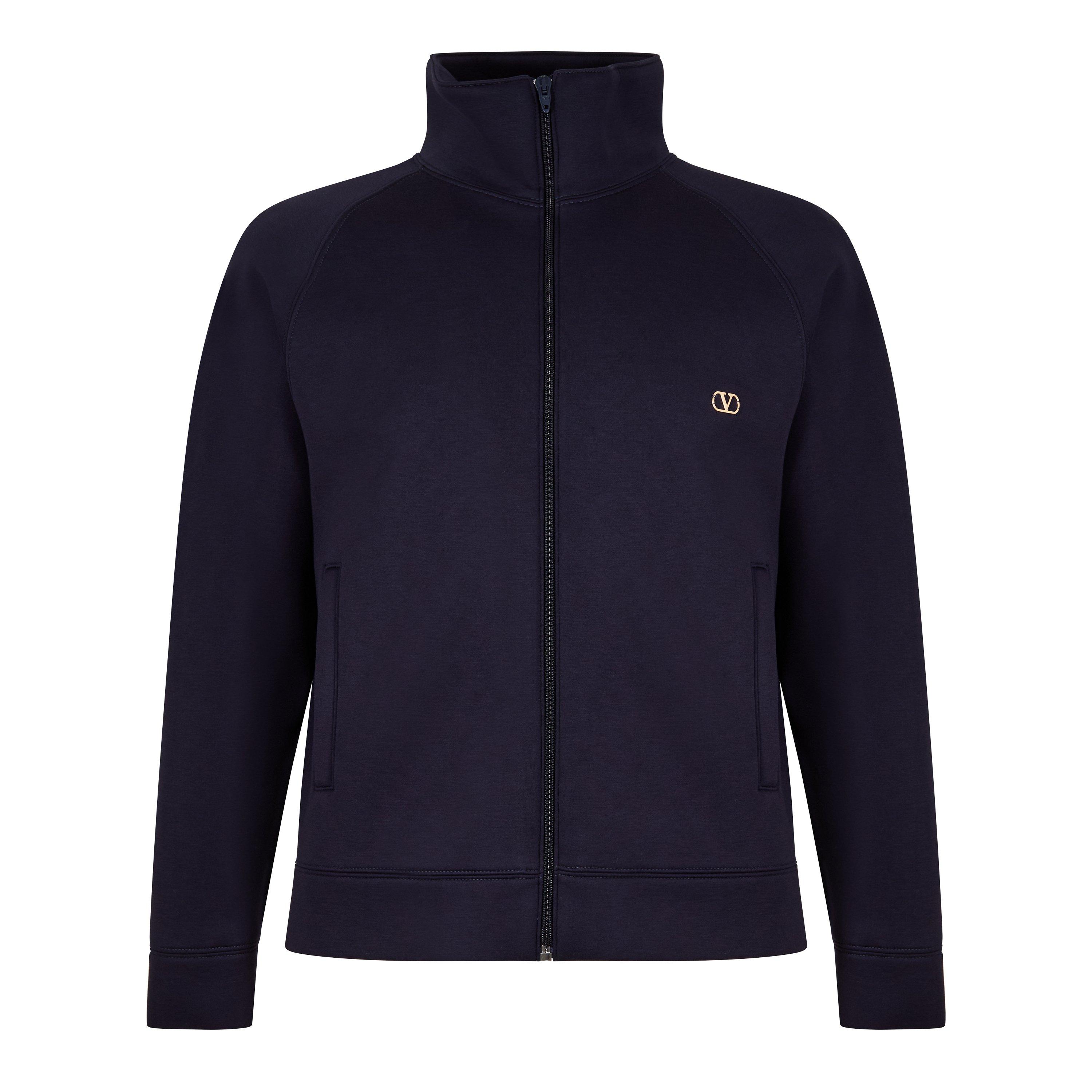 Indigo - Valentino - Men's VLogo Signature Viscose Long Sleeve Softshell Jacket - 1