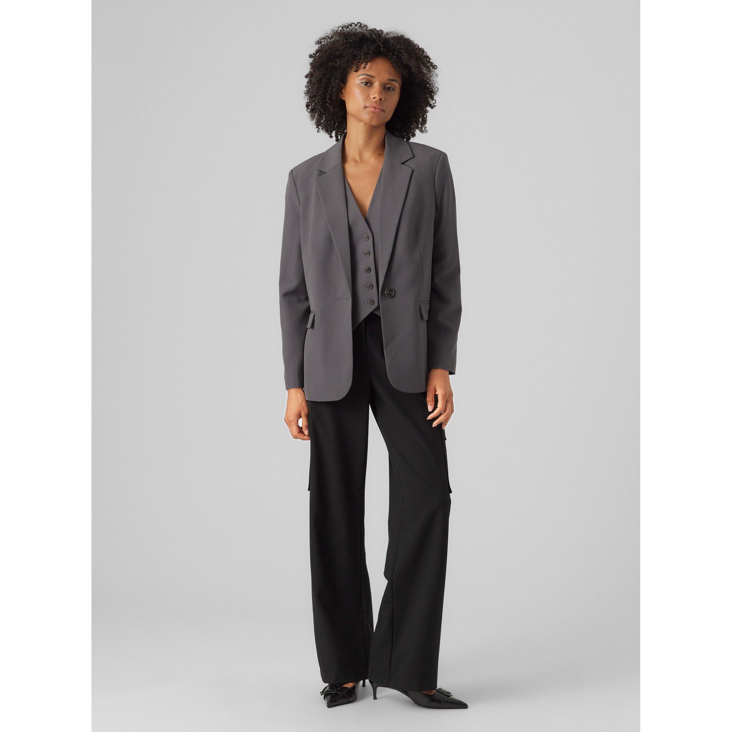 Grigio a righe sottili - Vero Moda - Women's Long-Sleeve Blazer - 2