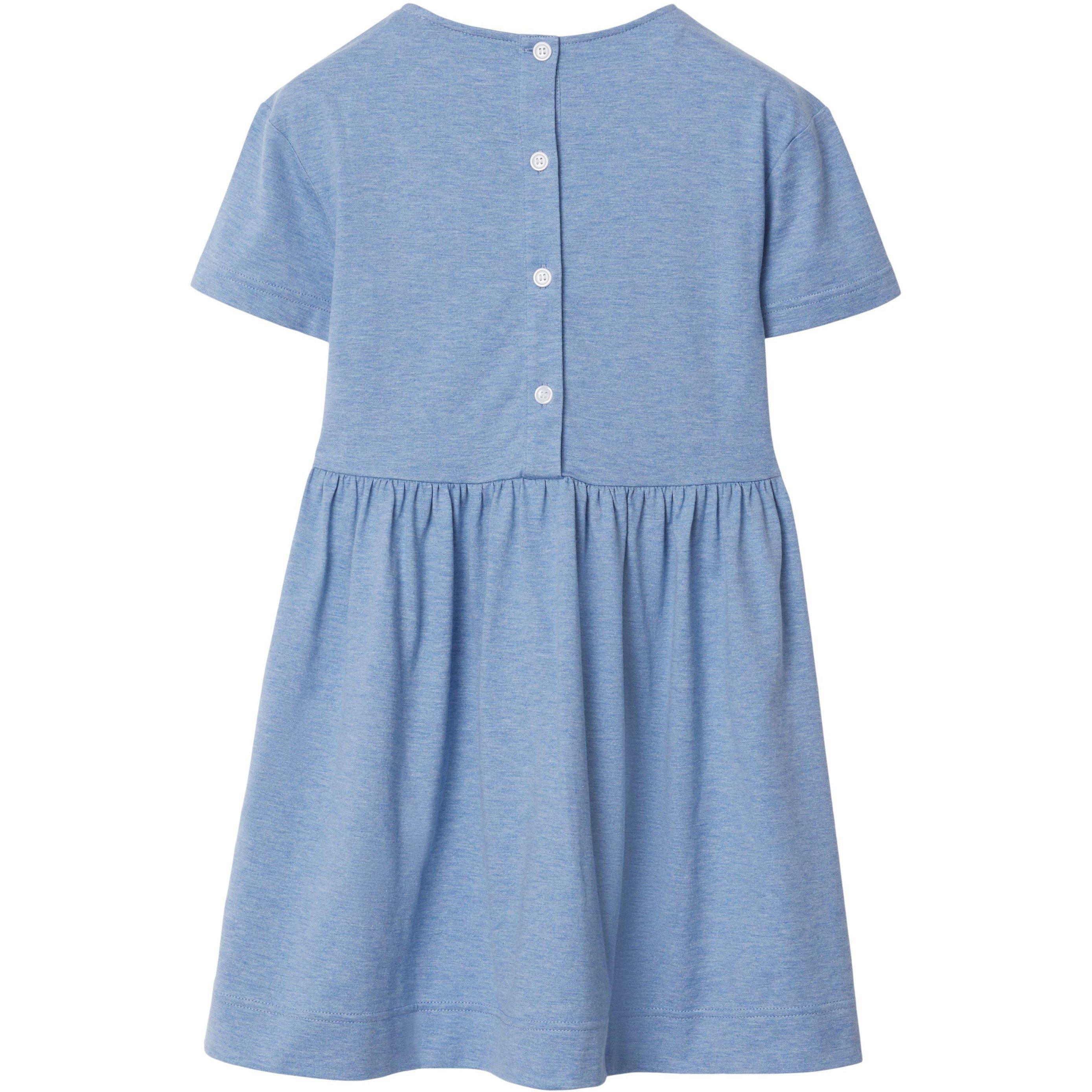 Blue A3898 - Burberry - Equestrian Knit-Print Cotton Dress Juniors - 2