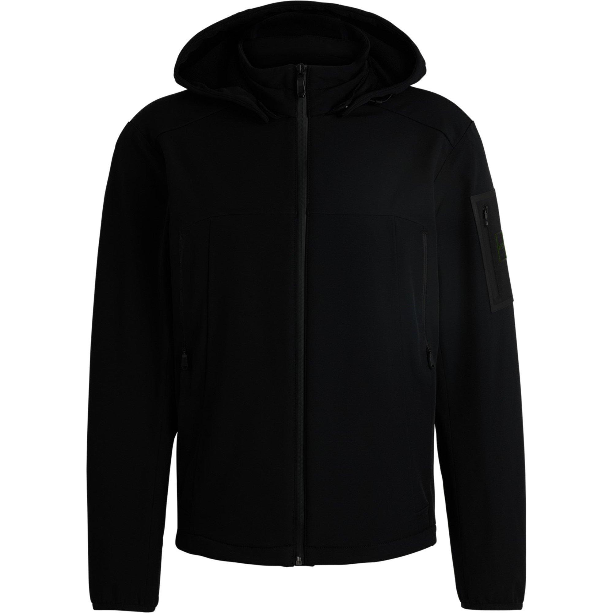 Black 001 - Boss - Men's J Zem 01 Green Softshell Jacket