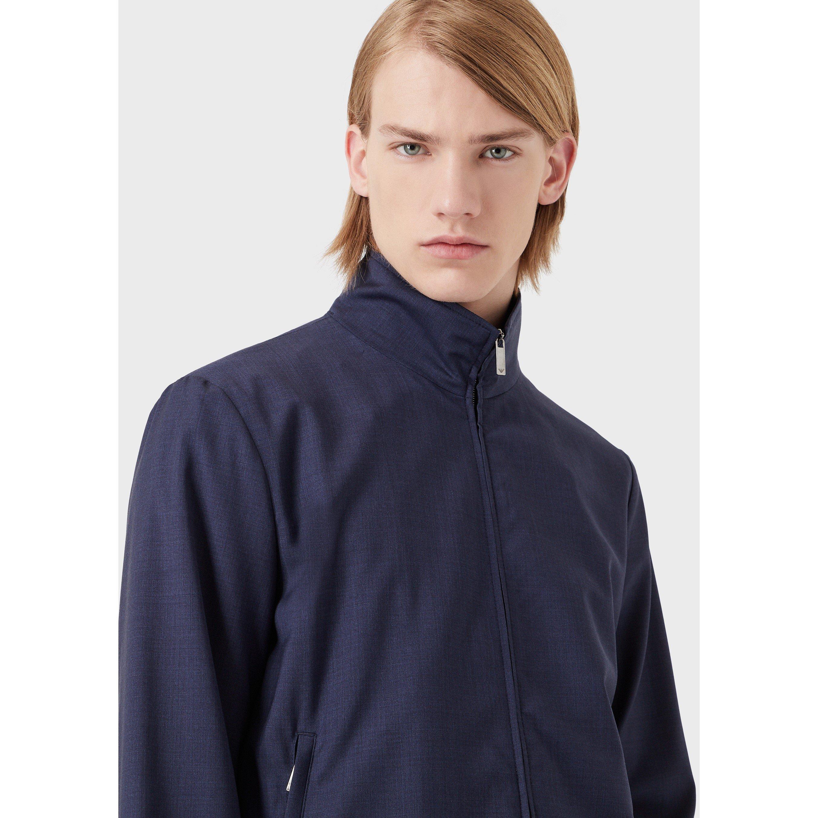 Blue Avio - Emporio Armani - Men's Bomber Jacket - 2