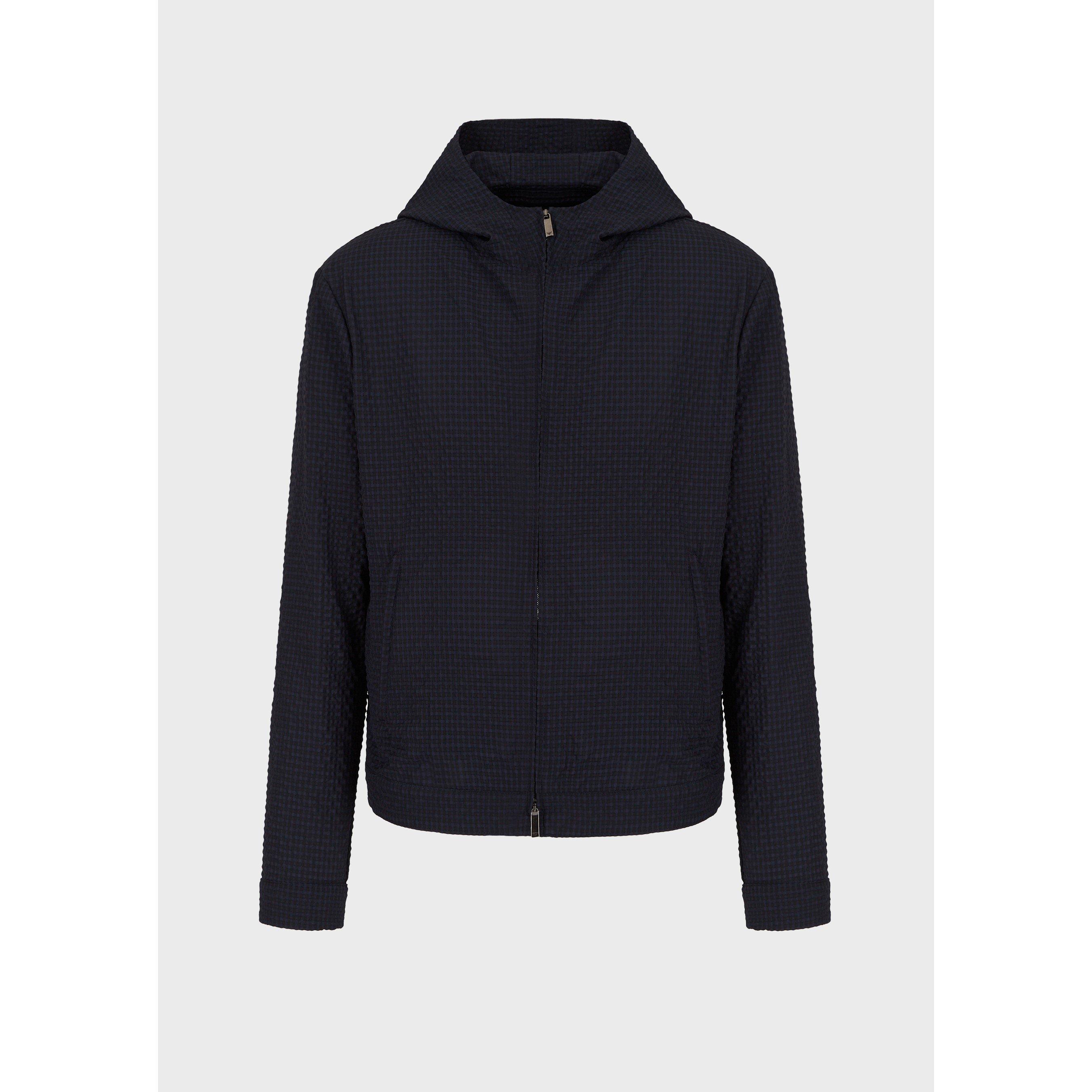 Navy Blue - Emporio Armani - Men's Hooded Softshell Jacket - 5