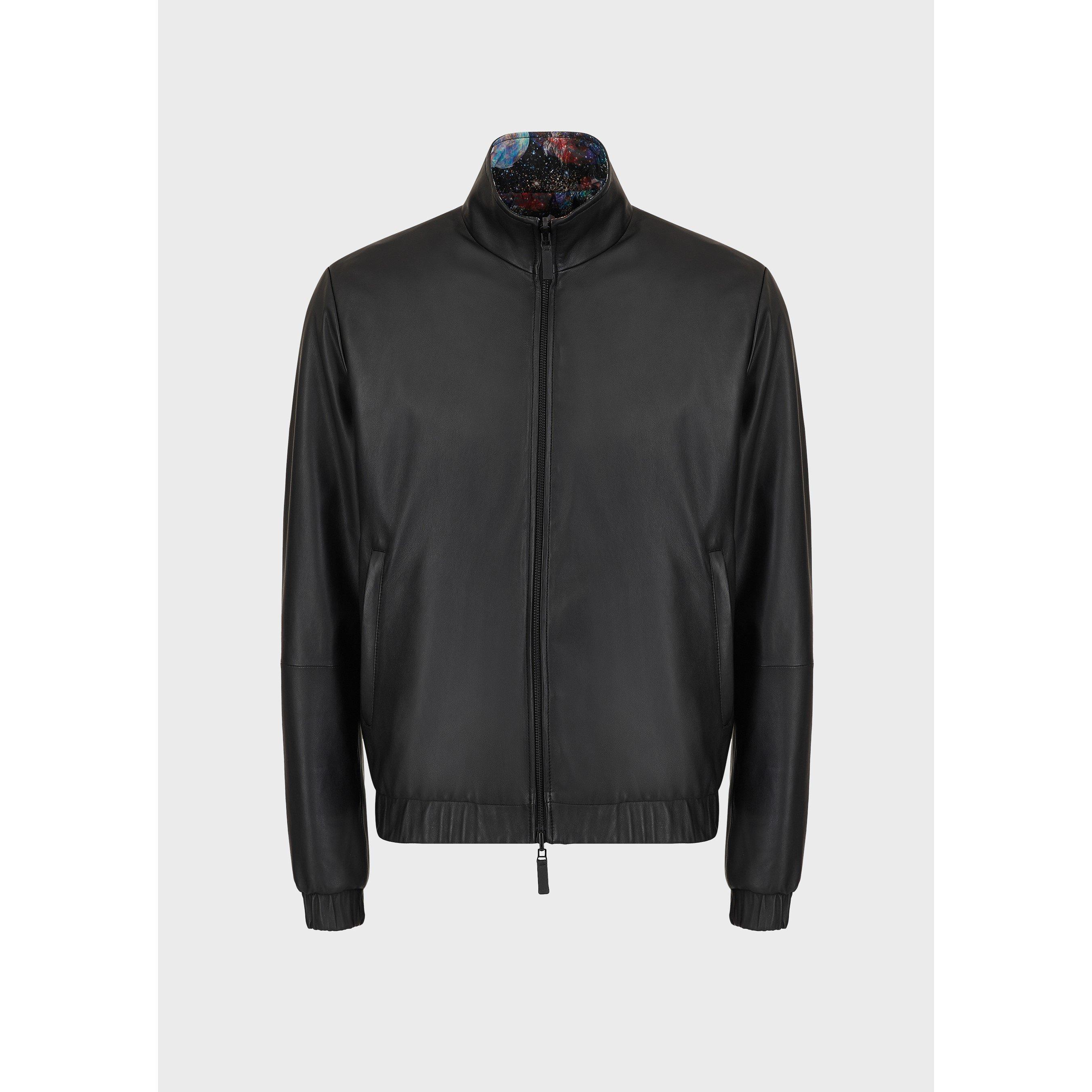 Black - Emporio Armani - Men's Reversible Bomber Jacket - 6