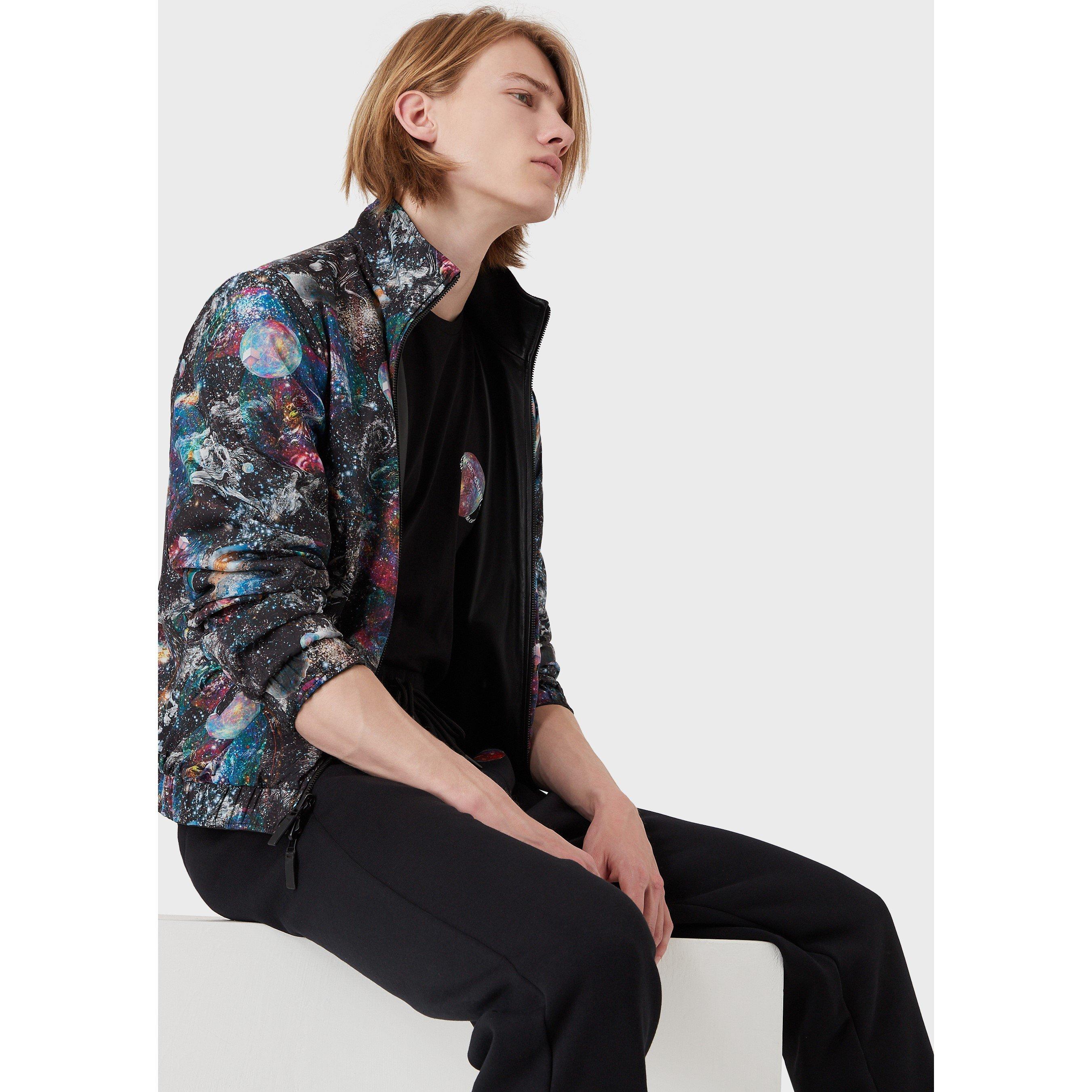 Black - Emporio Armani - Men's Reversible Bomber Jacket - 4