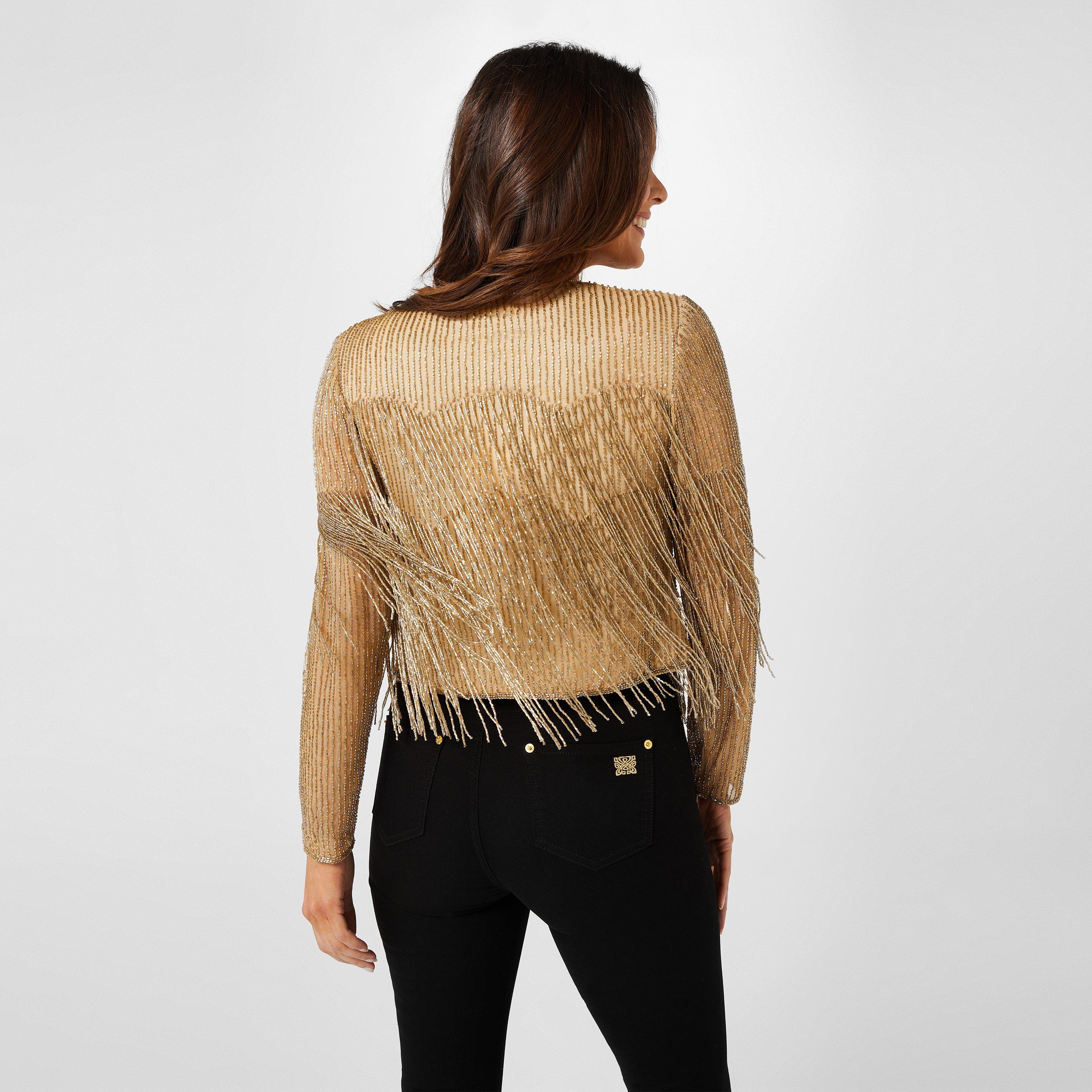 Guld - Biba - Women's Embellished Long Sleeve Overcoat - 2