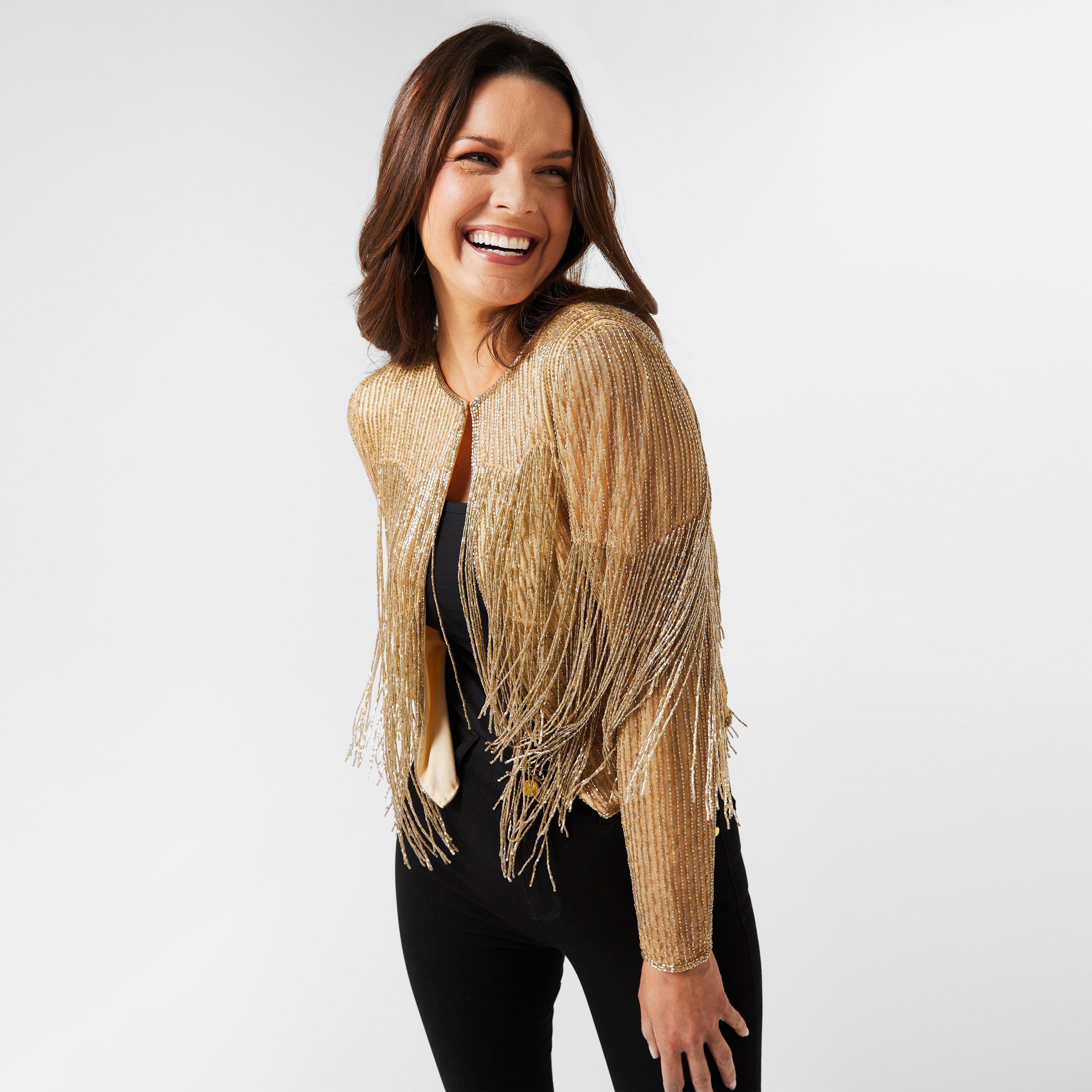 Guld - Biba - Women's Embellished Long Sleeve Overcoat - 3