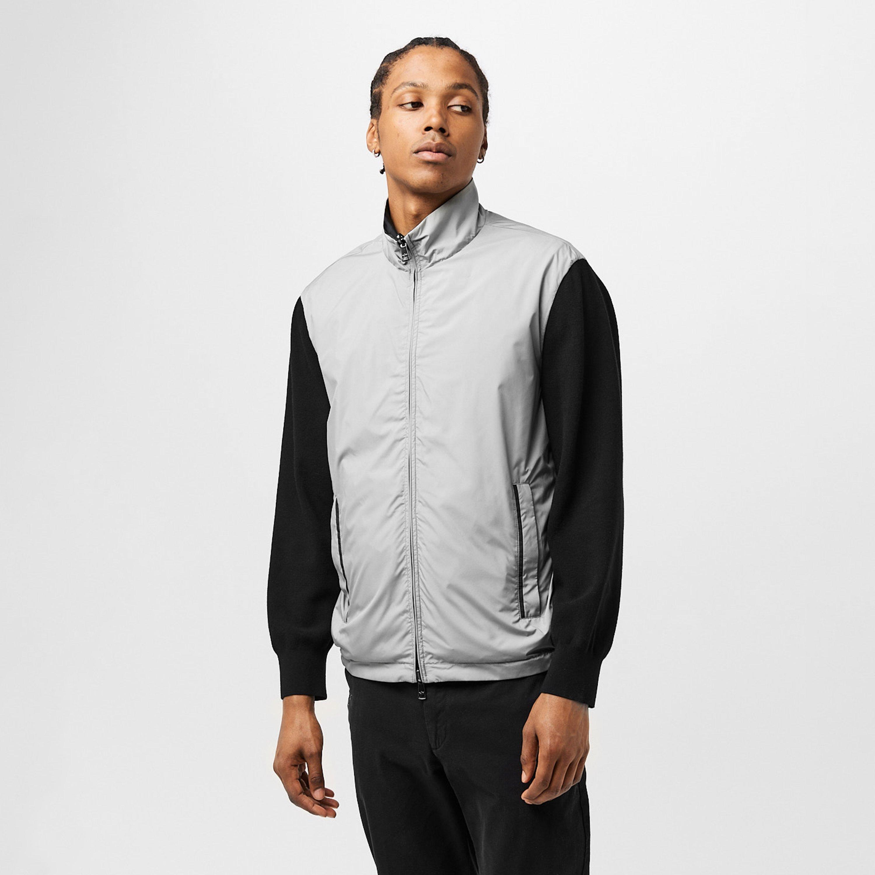 Black/Gry - Paul And Shark - Men's Reversible Weather Resistant Softshell Jacket - 3