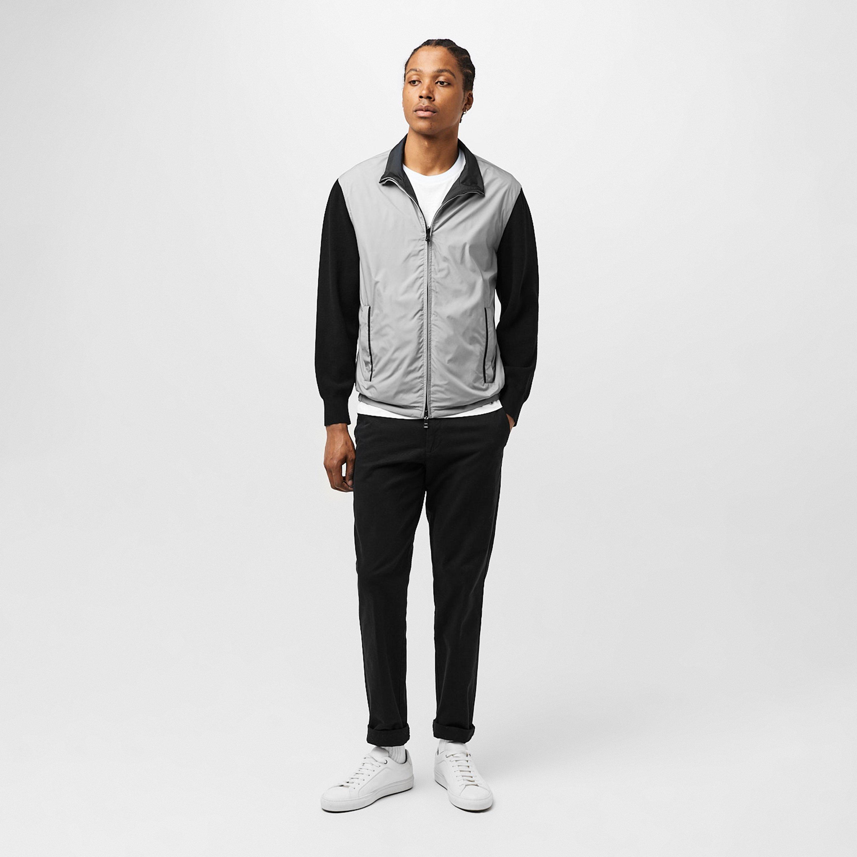 Black/Gry - Paul And Shark - Men's Reversible Weather Resistant Softshell Jacket - 6