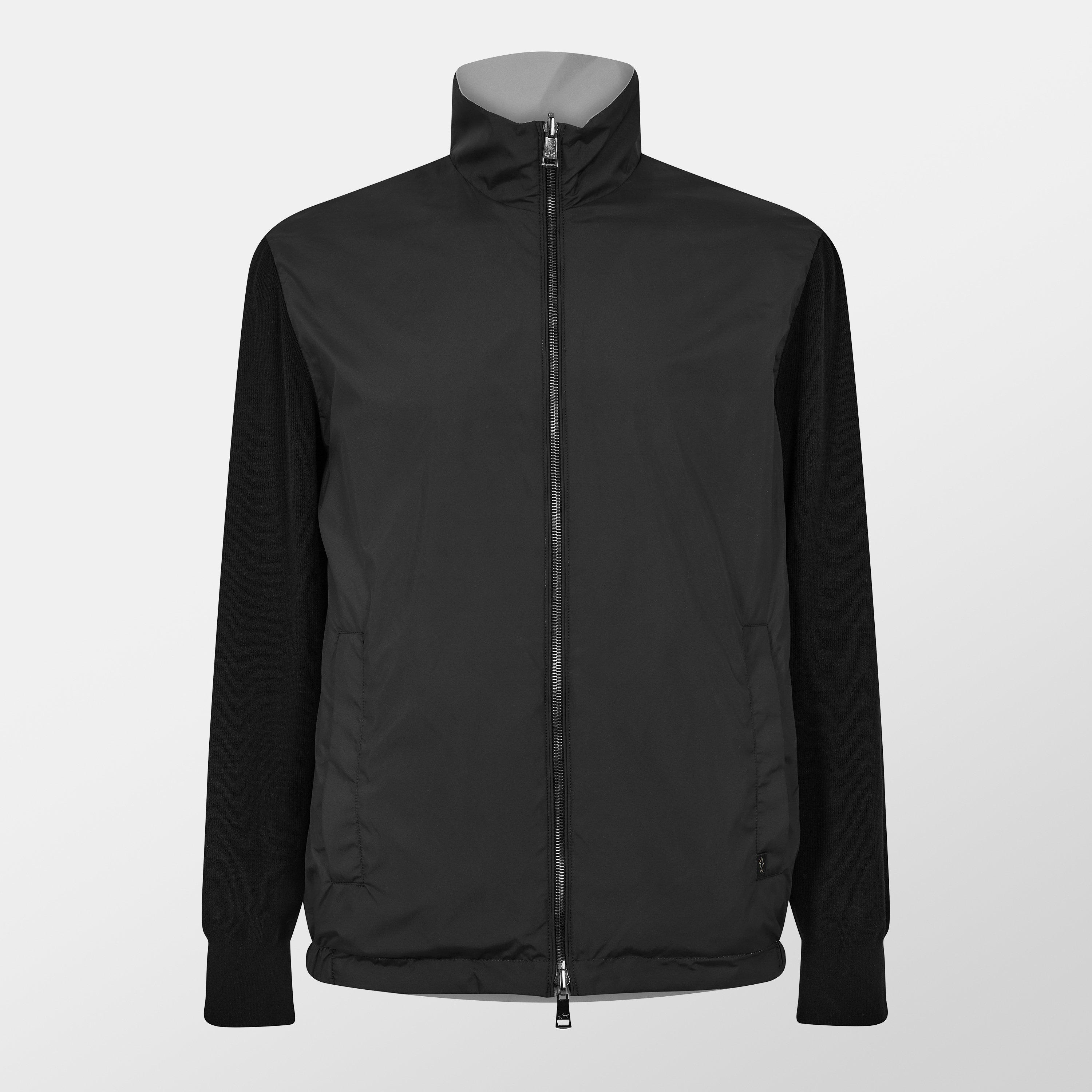 Black/Gry - Paul And Shark - Men's Reversible Weather Resistant Softshell Jacket - 8